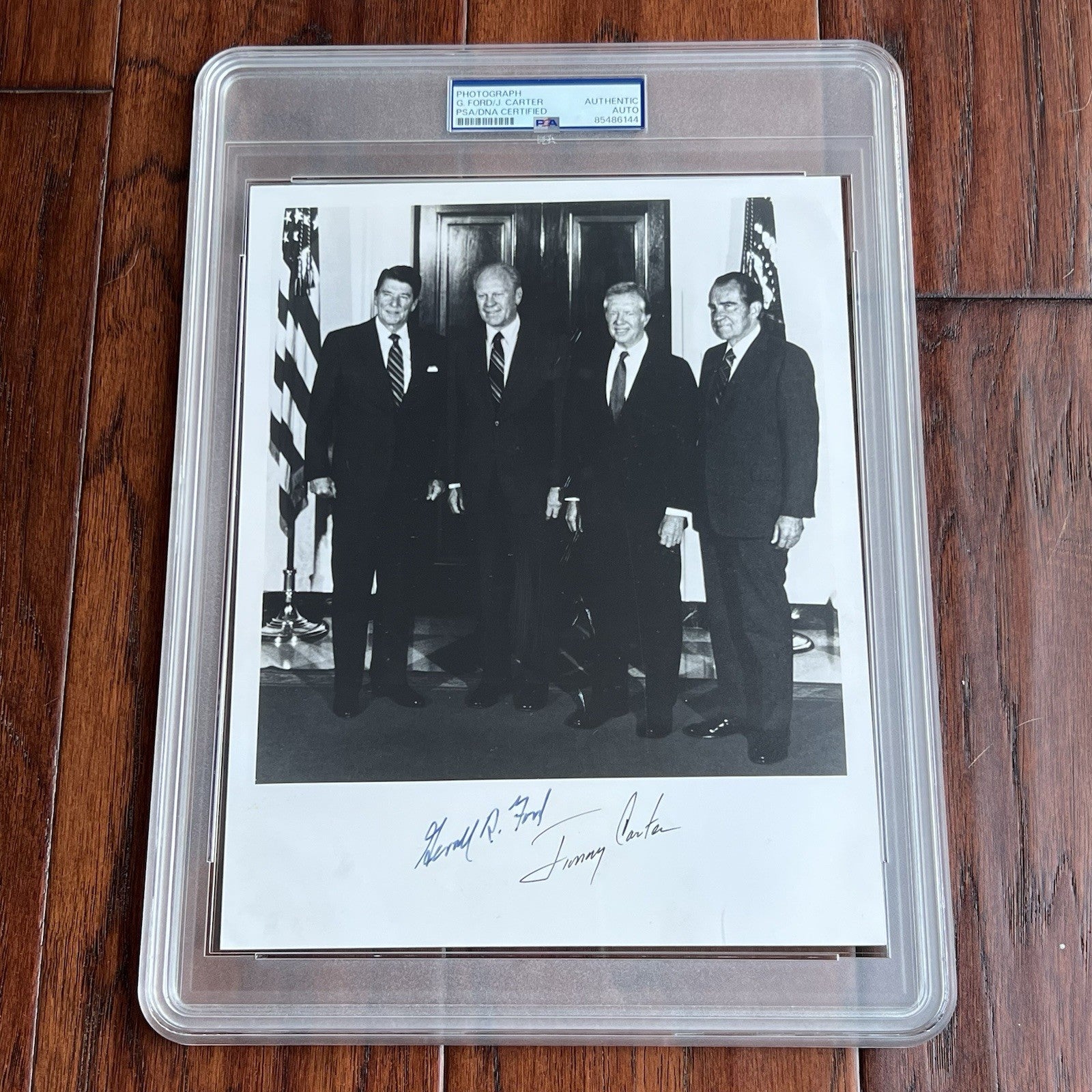 JIMMY CARTER & GERALD FORD * PSA * Autograph PRESIDENTS Photo SIGNED