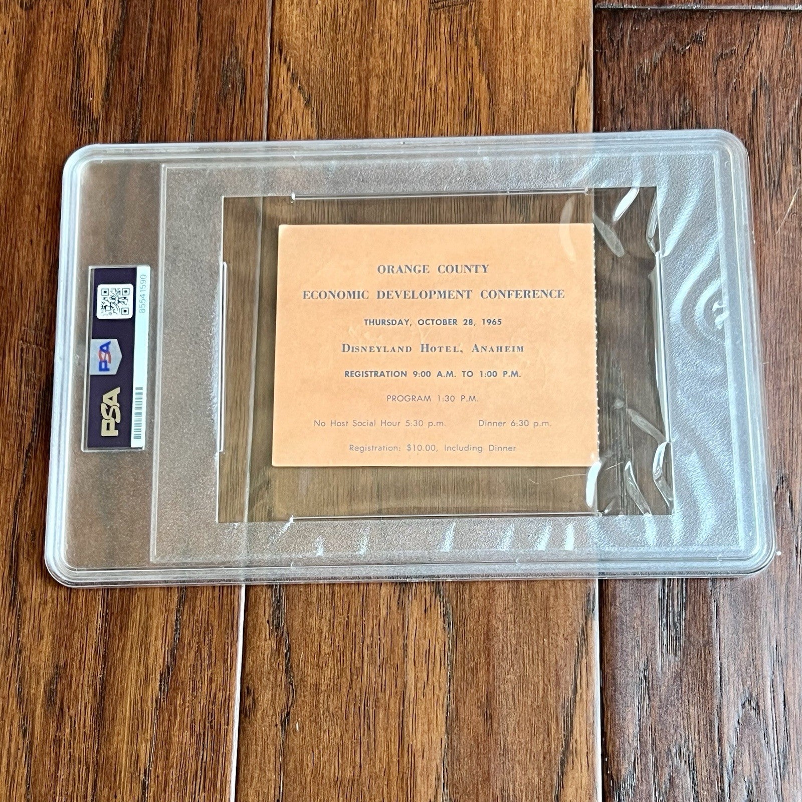 RONALD REAGAN * PSA * Autograph Economic Development Ticket Signed * DISNEYLAND