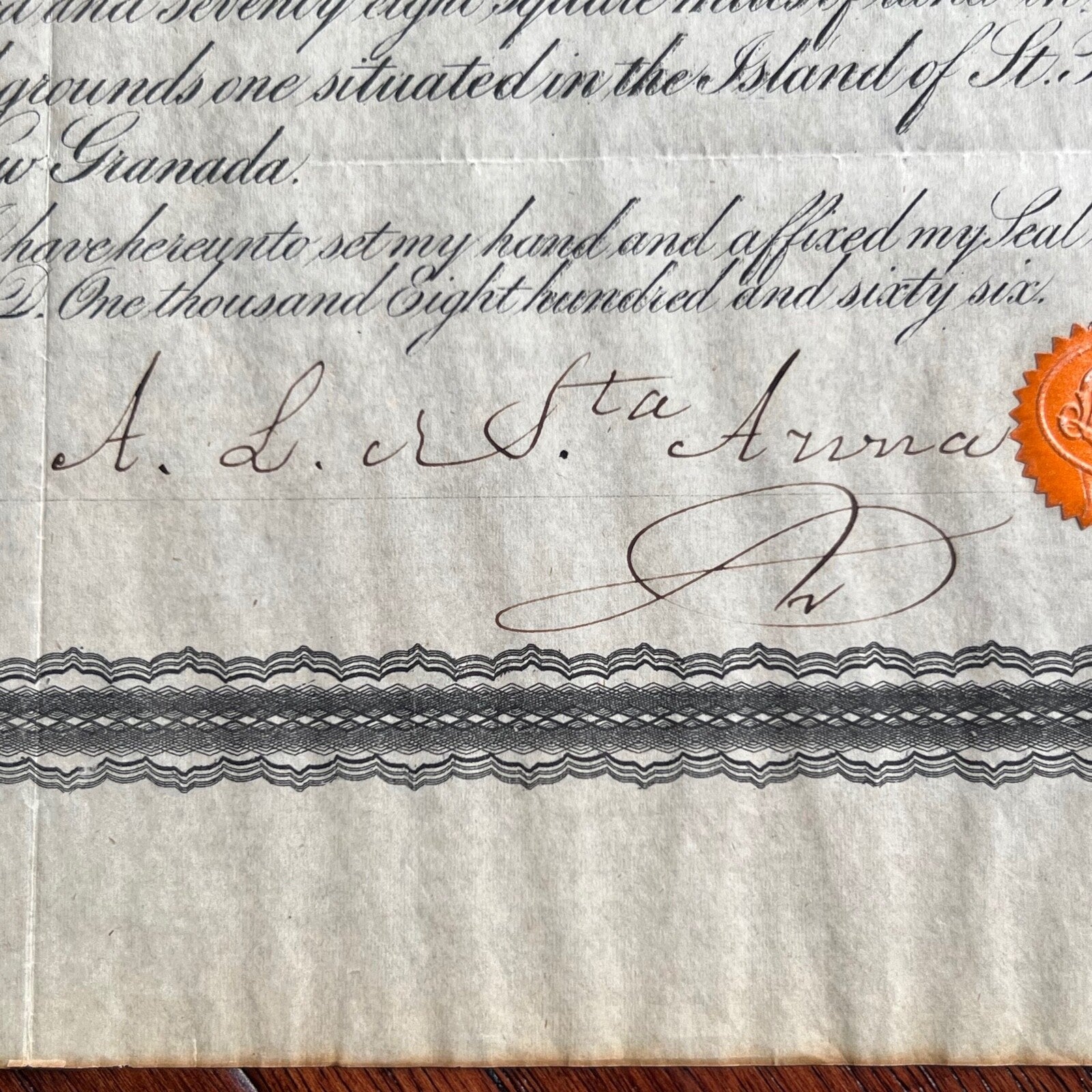 ANTONIO LOPEZ DE SANTA ANNA * PSA/DNA * Autograph Bond Certificate Signed Alamo