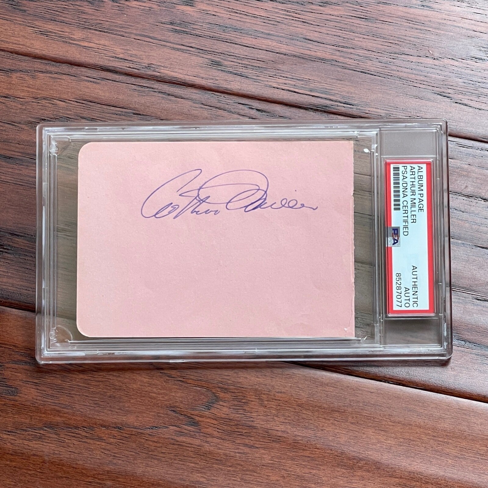 ARTHUR MILLER * PSA/DNA * Autograph Album Page Signed *  CRUCIBLE Playwright