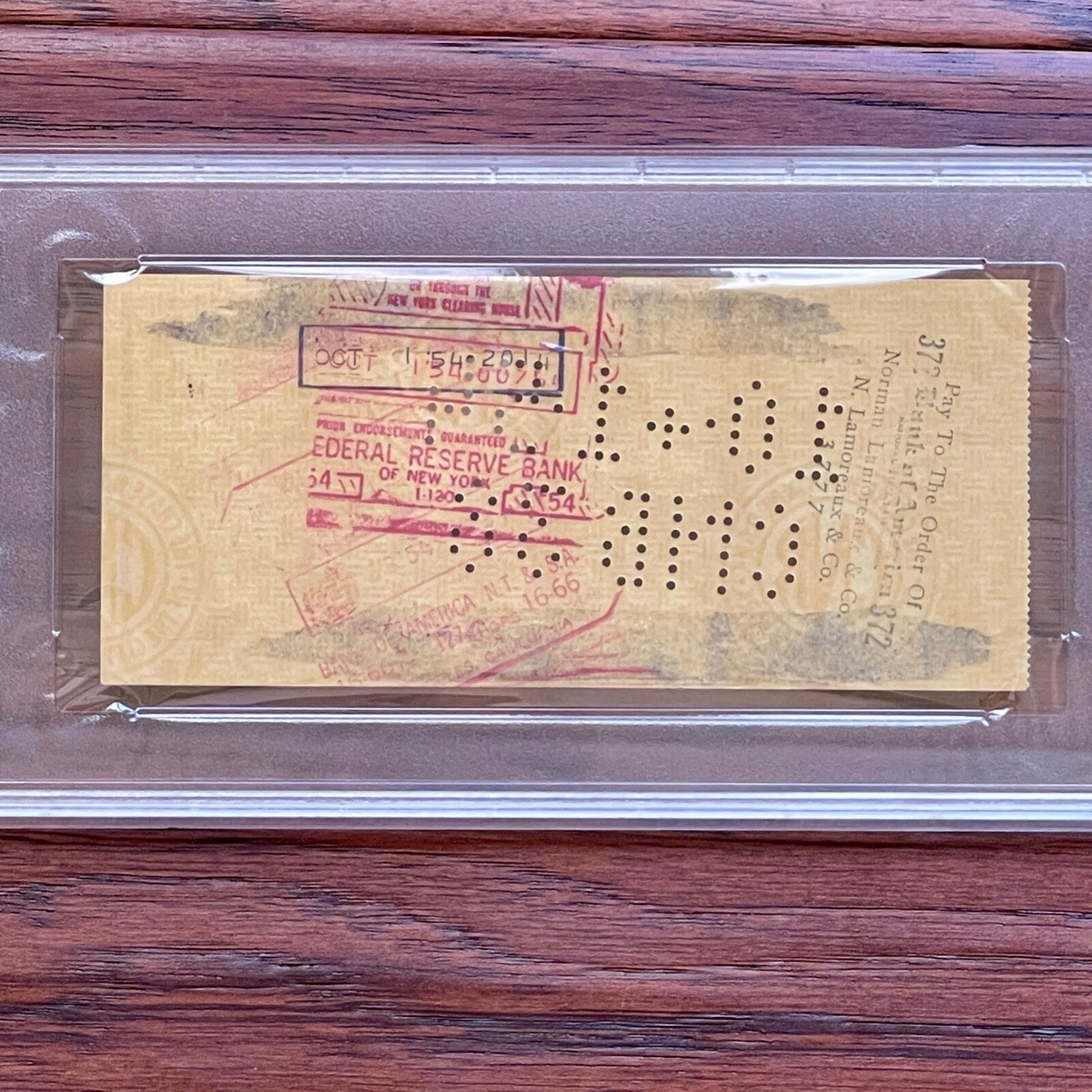 JAMES DEAN * PSA/DNA *  1954 AUTOGRAPH Bank Check SIGNED * Rebel Without a Cause