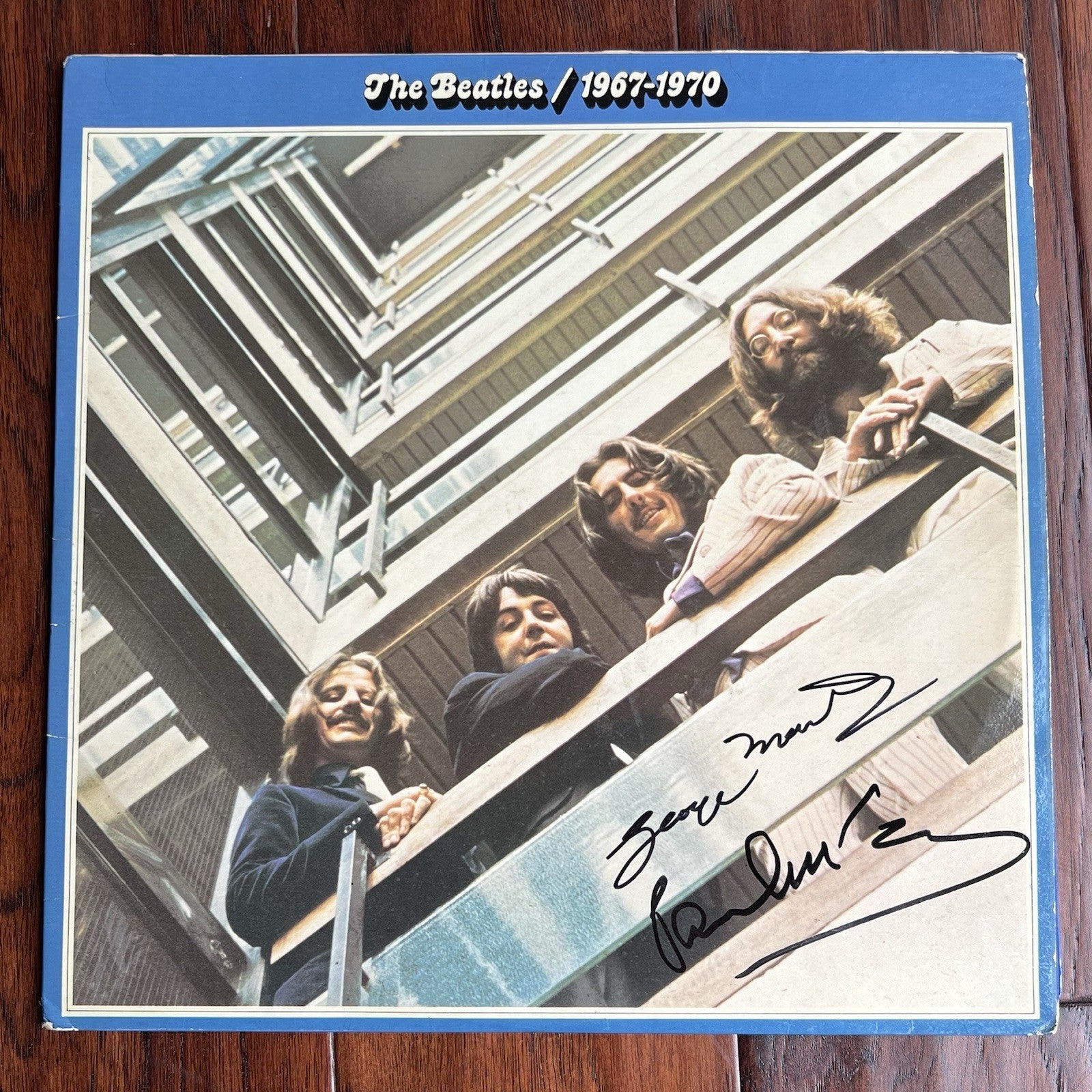 PAUL McCARTNEY & GEORGE MARTIN * PSA *  Autograph BEATLES 1967-1970 Album Signed