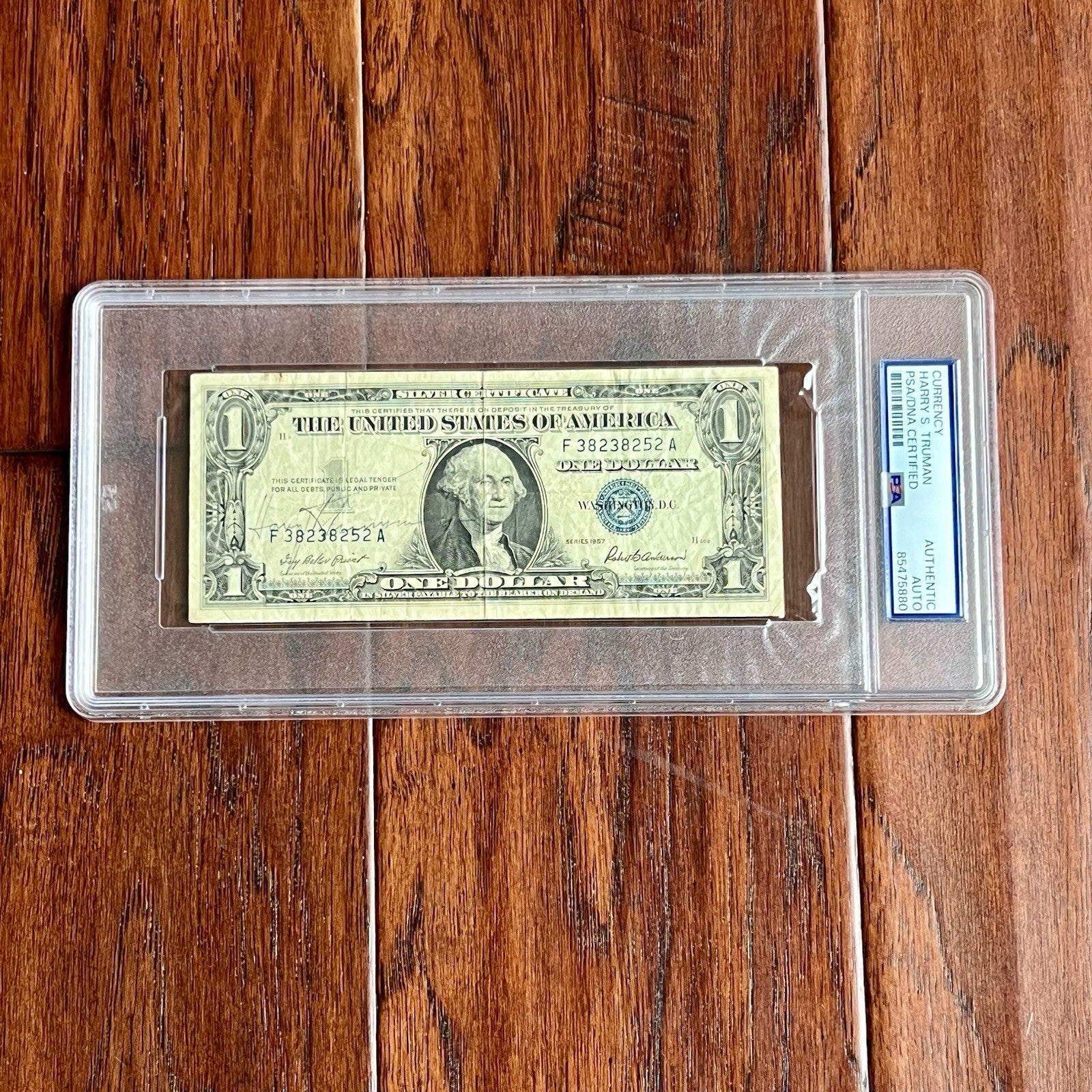 HARRY S TRUMAN * PSA * Autograph $1 Dollar Bill Signed * BUCK STOPS HERE