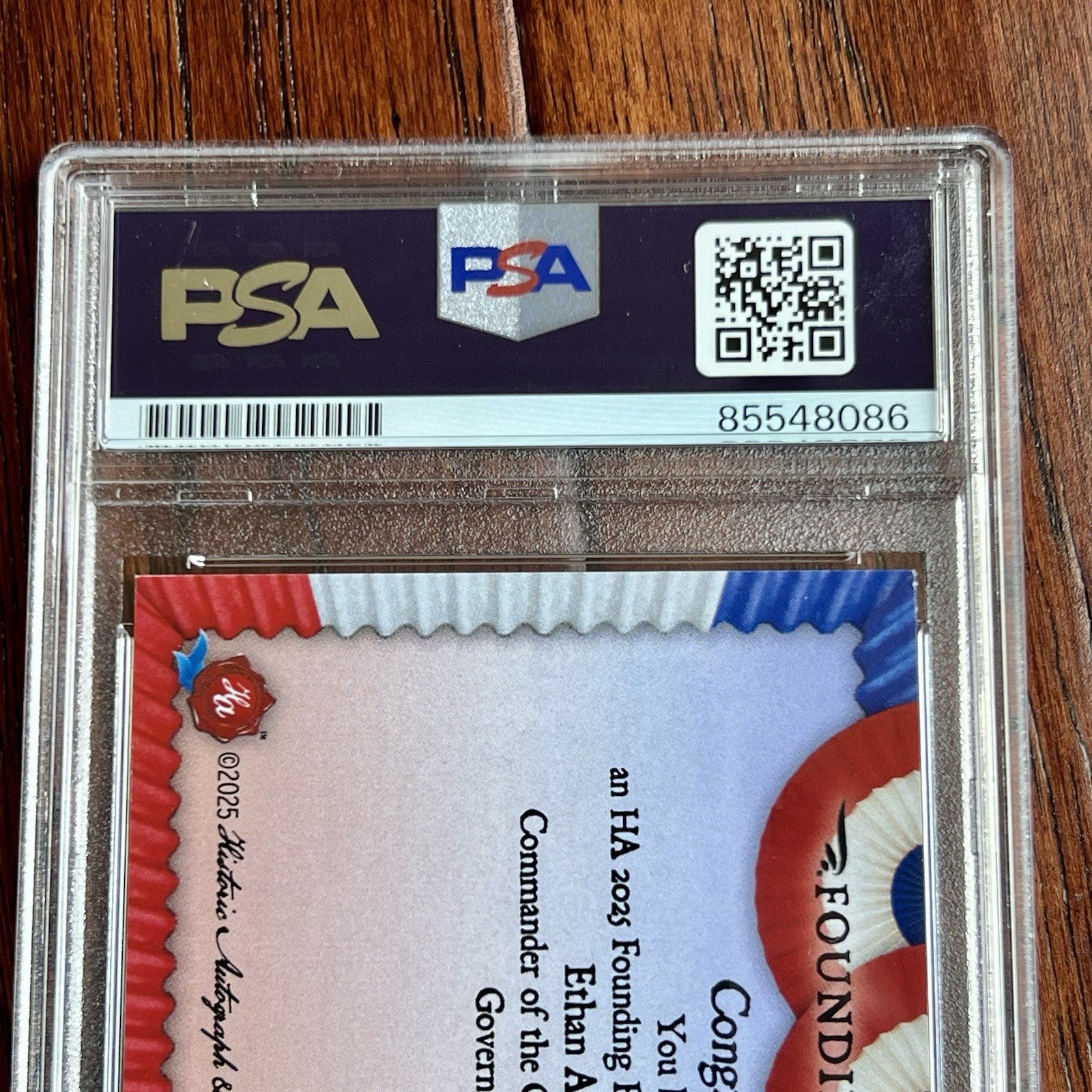 ETHAN ALLEN * PSA * Autograph Cut Signature Card Signed * Revolutionary War