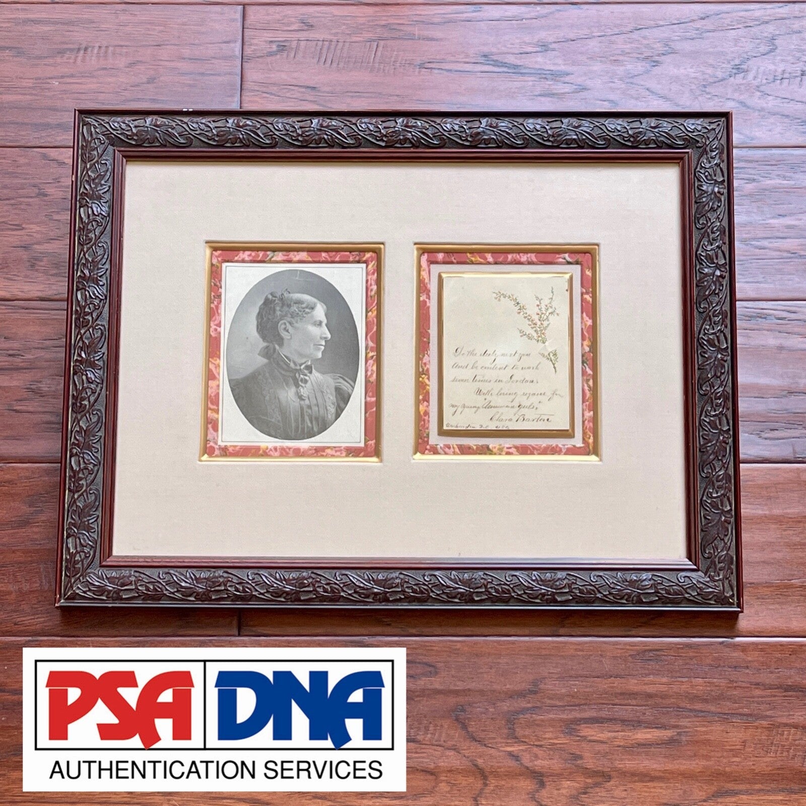 CLARA BARTON * PSA/DNA * Autograph BIBLE QUOTE Signed * RED CROSS Founder