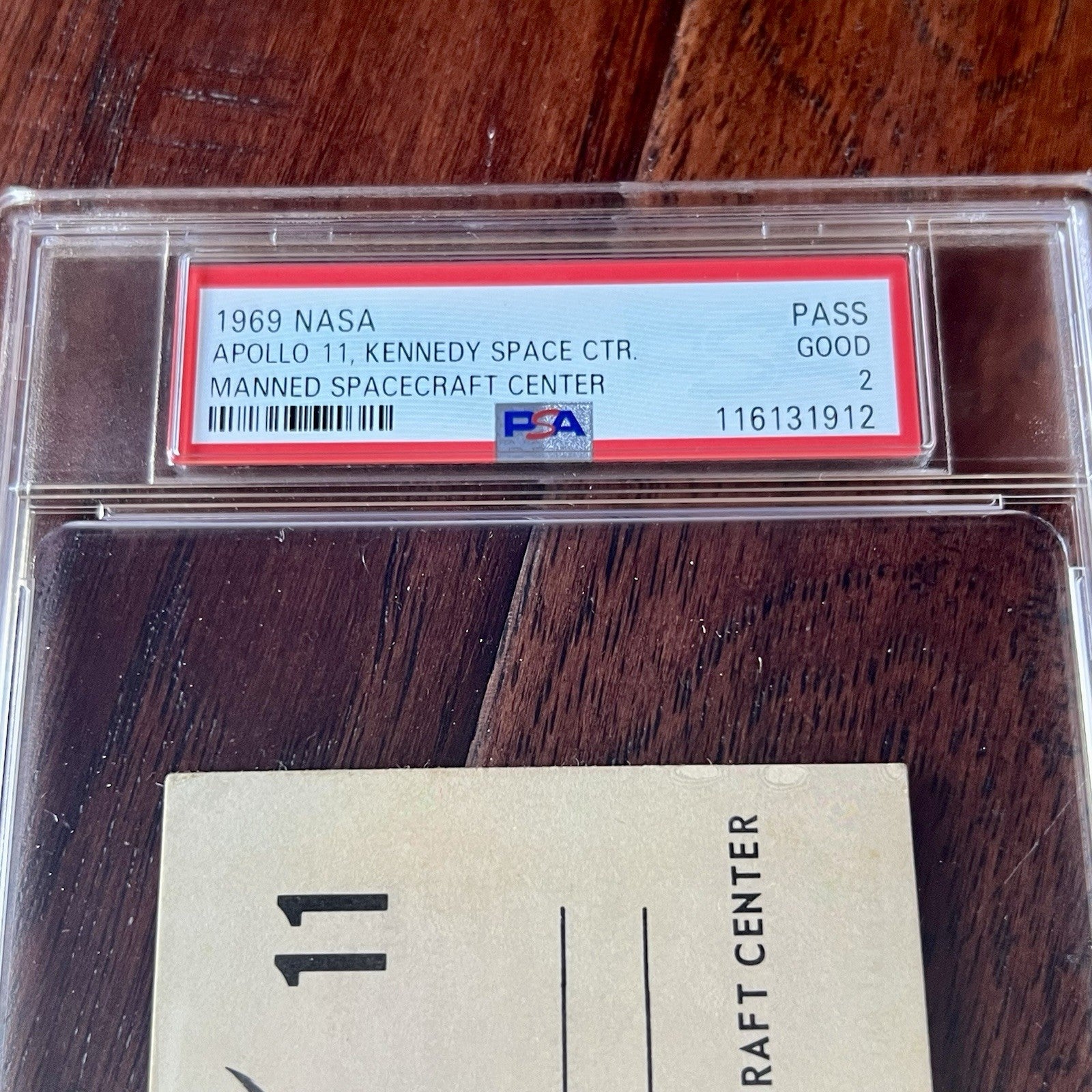 APOLLO 11 * PSA * NASA PRESS PASS Badge 1969 Moon Landing * POP 1