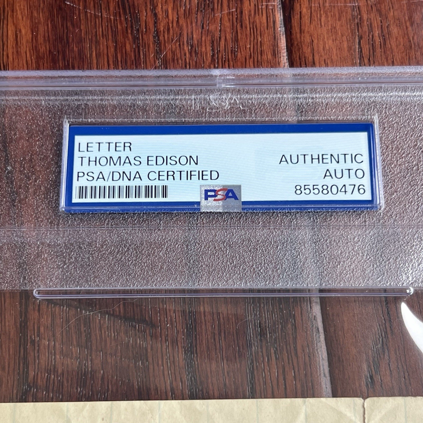 THOMAS EDISON * PSA/DNA * Autograph Handwritten Advertising Note Signed