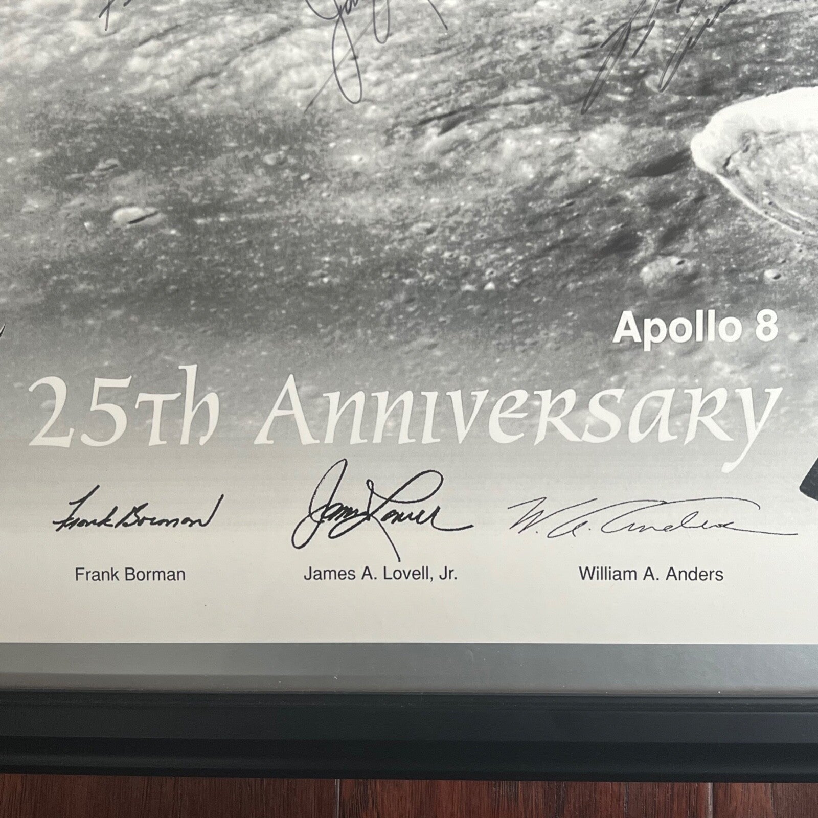 APOLLO 8 CREW SIGNED * WILLIAM BILL ANDERS LOVELL * Autograph Earthrise Poster