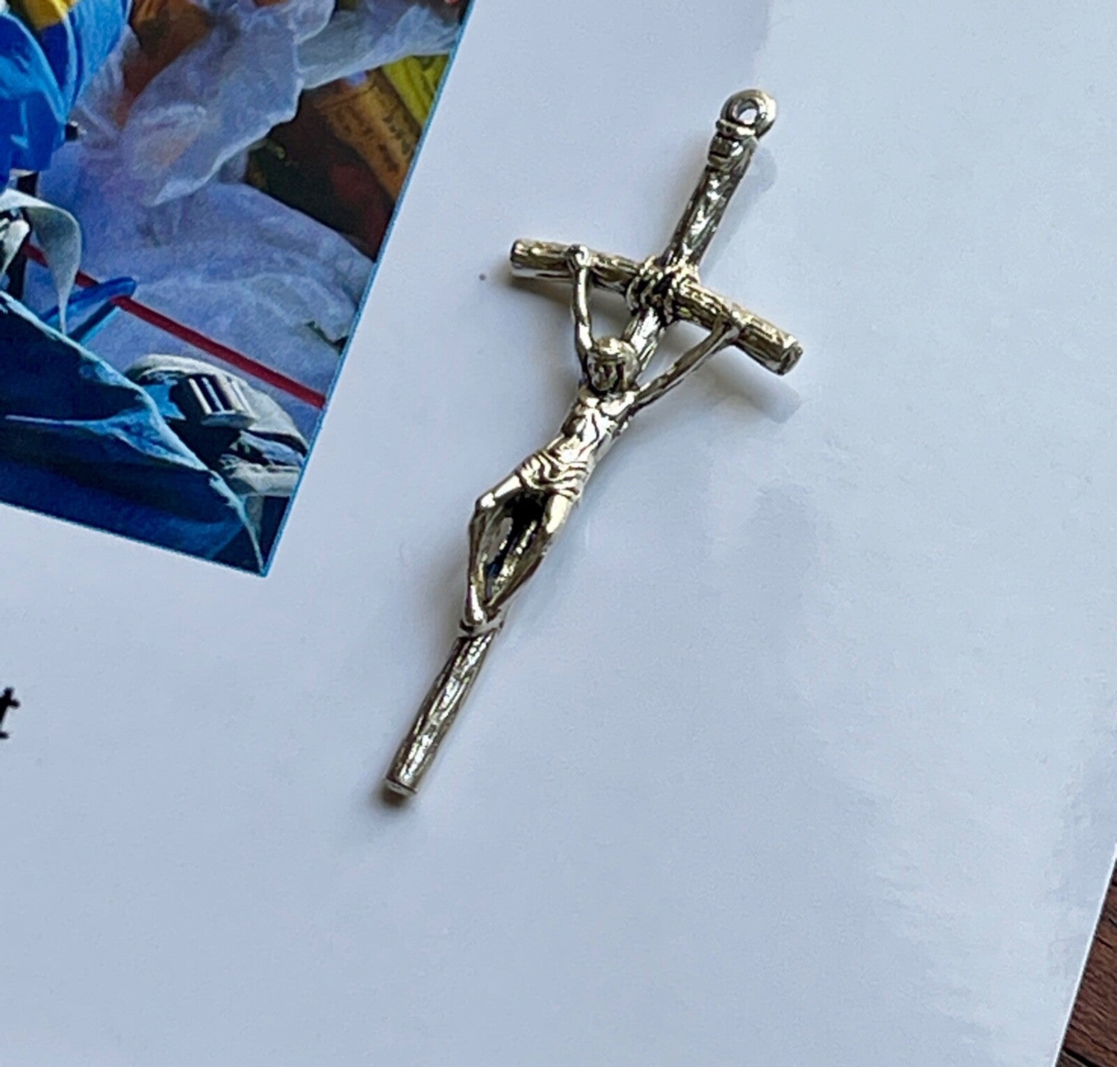 MOUNT EVEREST Genuine Crucifix Cross ARTIFACT Carried to the Summit * 29029 FT