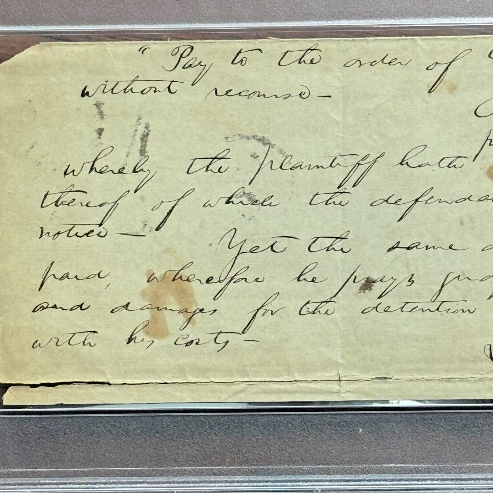 ABRAHAM LINCOLN * PSA * Autograph Lengthy Handwritten Legal Case SIGNED