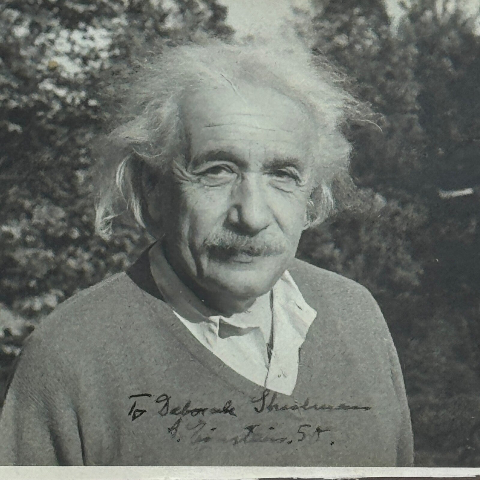 ALBERT EINSTEIN * PSA * Autograph Candid 1950 PHOTOGRAPH Portrait Signed Type 1