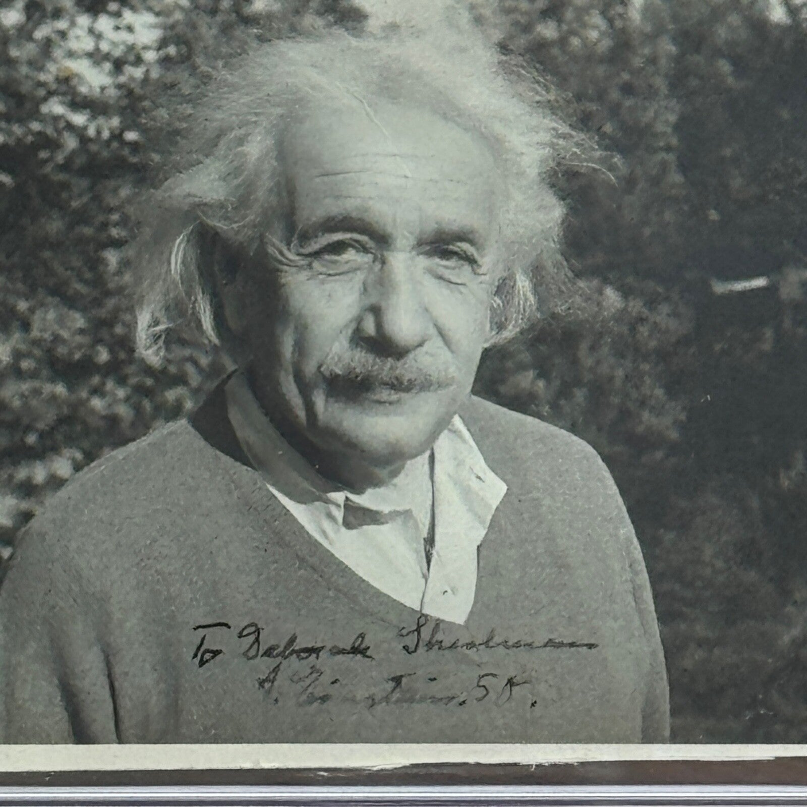 ALBERT EINSTEIN * PSA * Autograph Candid 1950 PHOTOGRAPH Portrait Signed Type 1