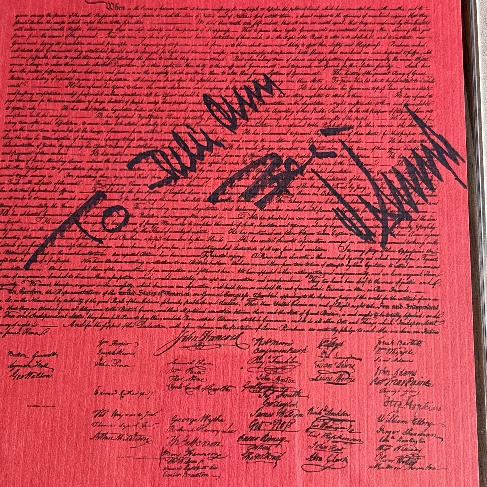 DONALD TRUMP * PSA * Autograph Souvenir MAGA DECLARATION OF INDEPENDENCE Signed