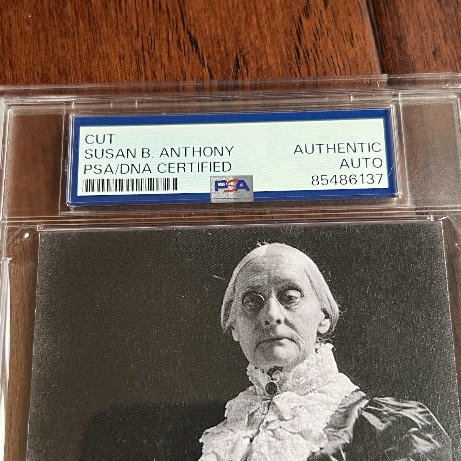 SUSAN B. ANTHONY  * PSA * Cut Autograph CUSTOM CARD Signed * Women's Suffragist