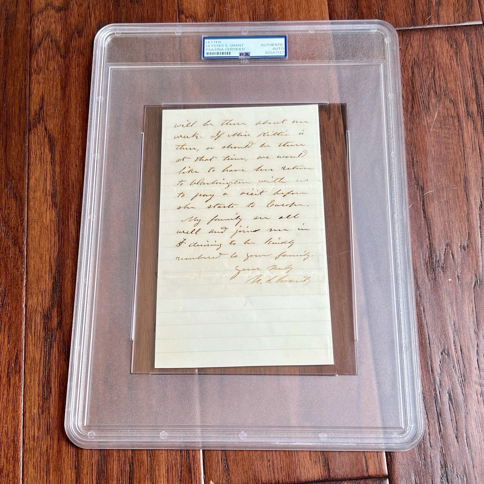 ULYSSES S. GRANT * PSA * 2x Signed Head-Quarters U.S. Armies Autograph Letter