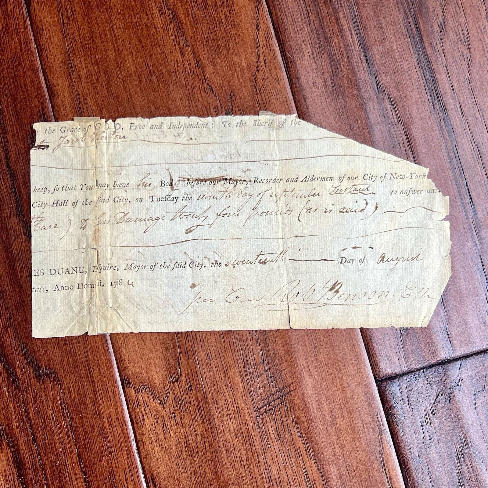 AARON BURR * JSA * With Sons of Liberty Member Autograph Legal Document Signed