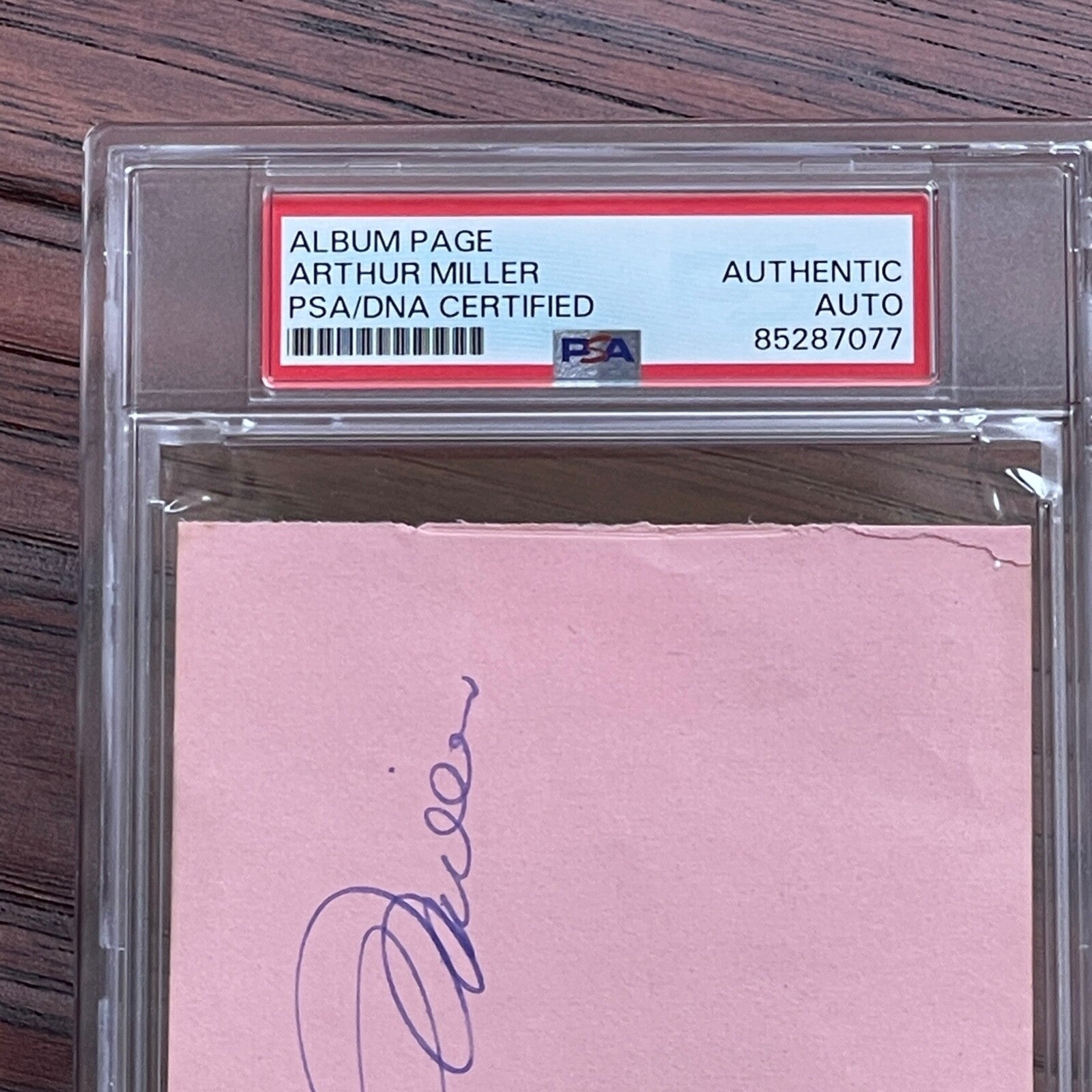 ARTHUR MILLER * PSA/DNA * Autograph Album Page Signed *  CRUCIBLE Playwright