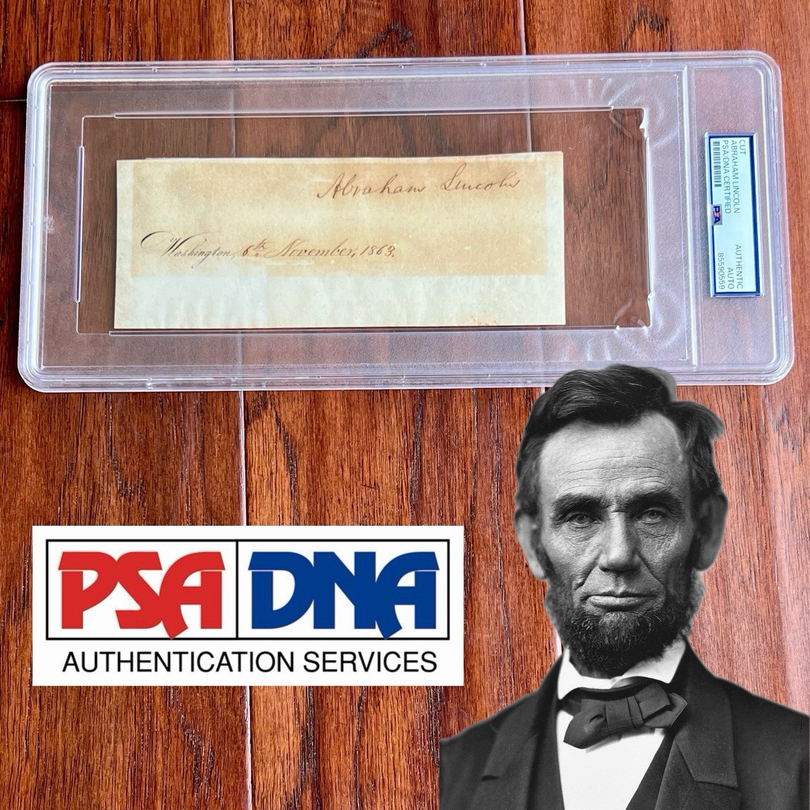 ABRAHAM LINCOLN * PSA * Autograph Full Signature Signed Before Gettysburg Speech