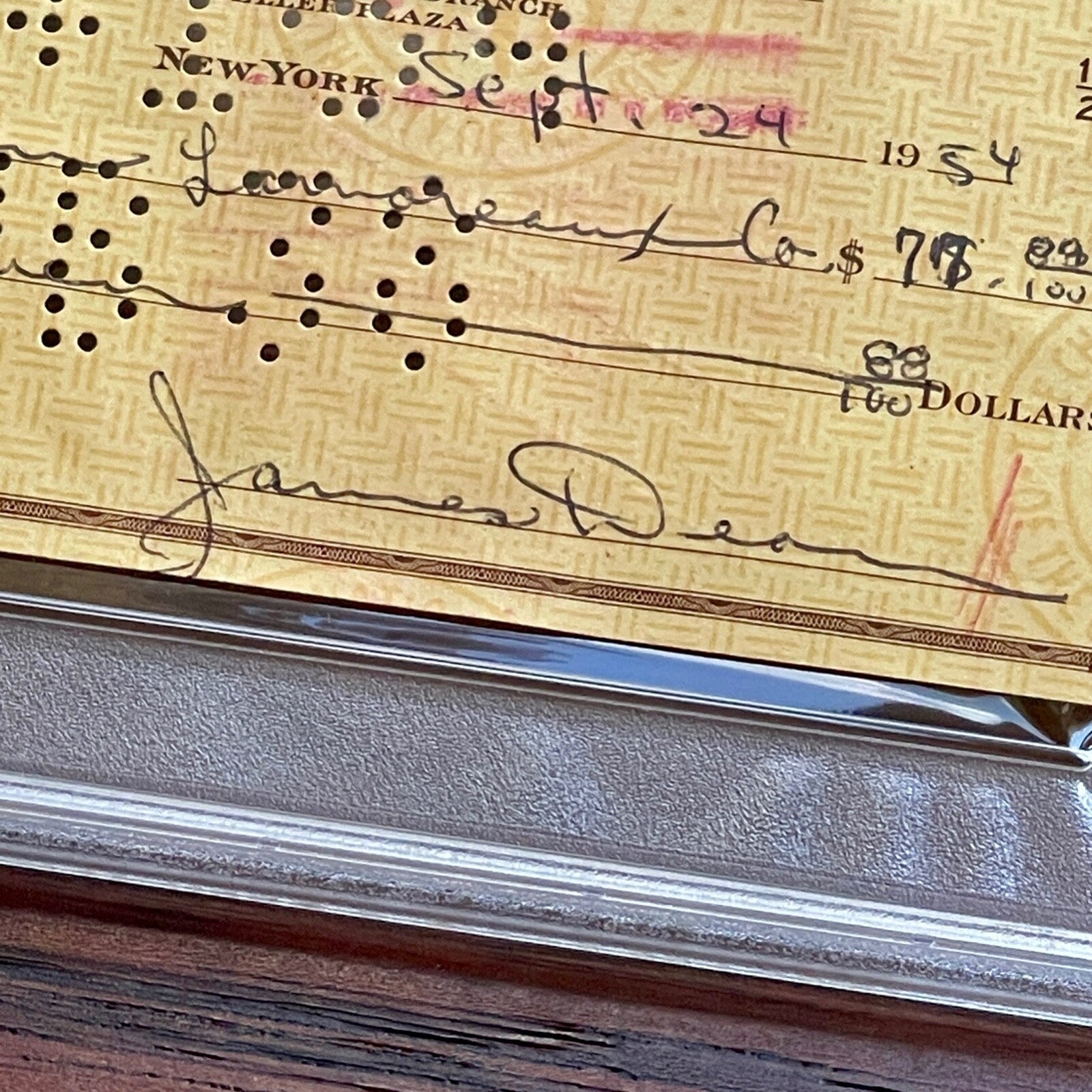 JAMES DEAN * PSA/DNA *  1954 AUTOGRAPH Bank Check SIGNED * Rebel Without a Cause