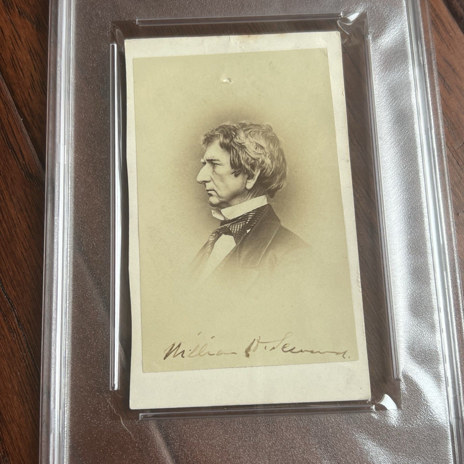 WILLIAM H SEWARD * PSA * Signed CDV Autograph Photograph Abraham Lincoln Cabinet