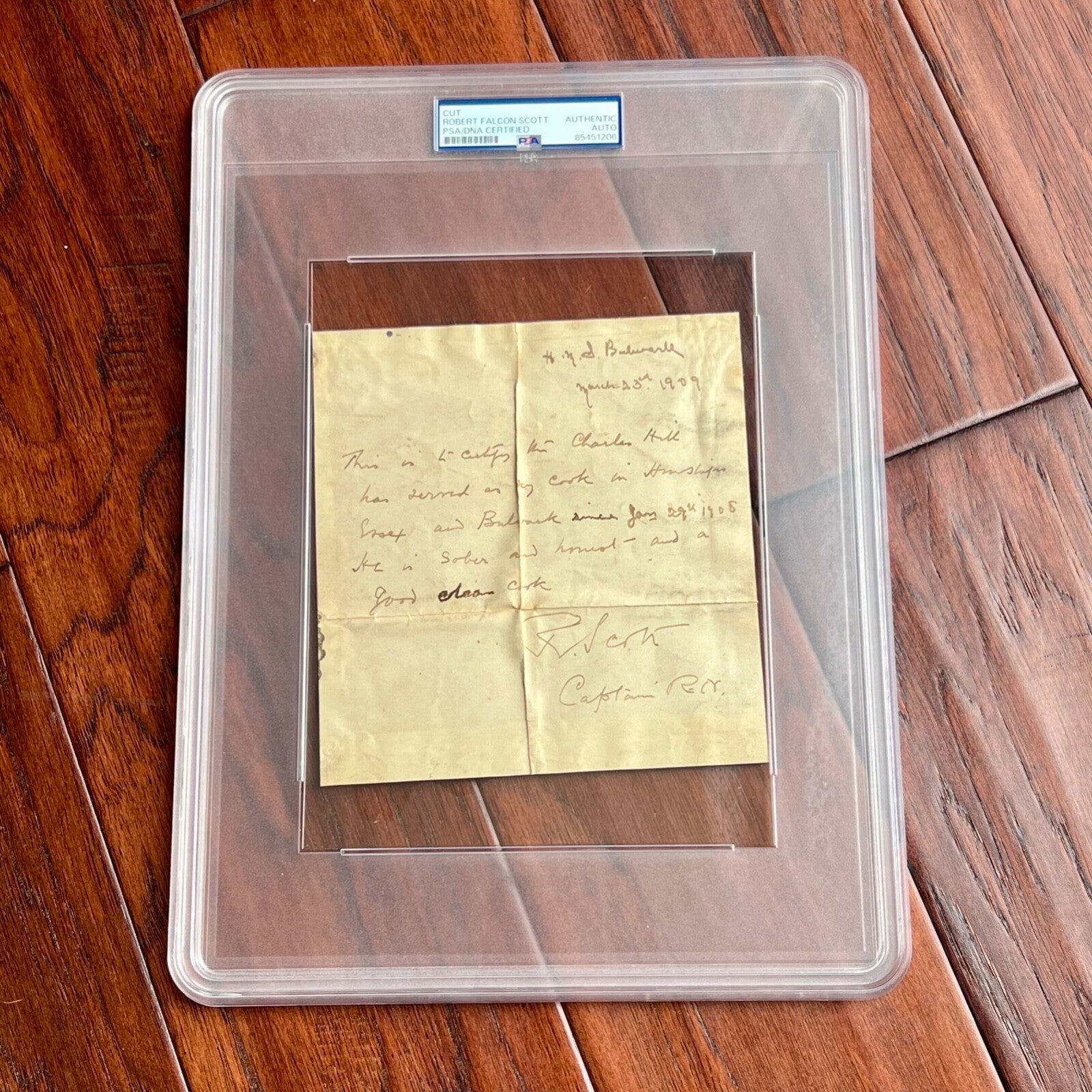 ROBERT FALCON SCOTT * PSA * Lost POLAR EXPLORER Autograph Signed * Vanished RIP