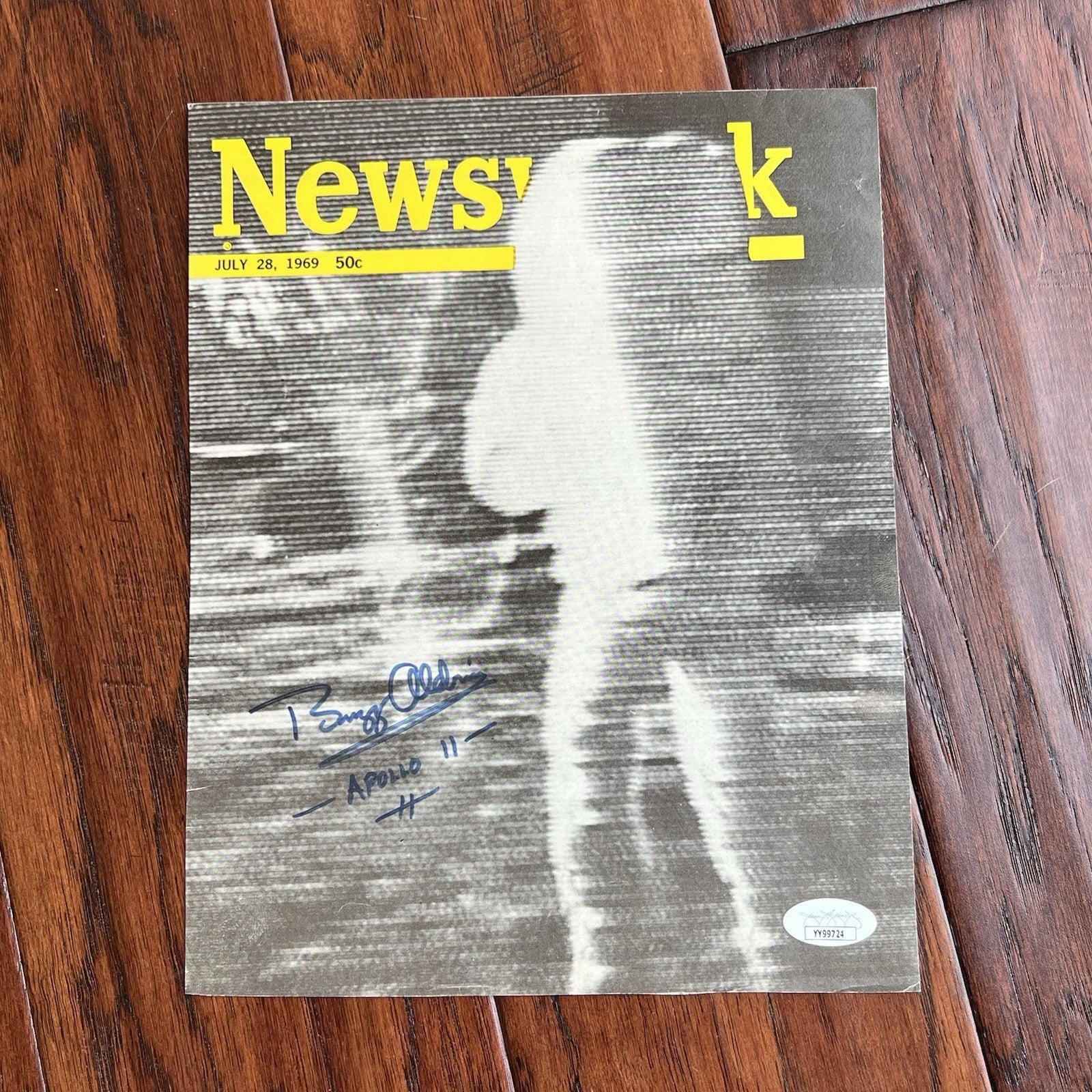 BUZZ ALDRIN * JSA * Autograph Newsweek Magazine Signed Cover Apollo 11
