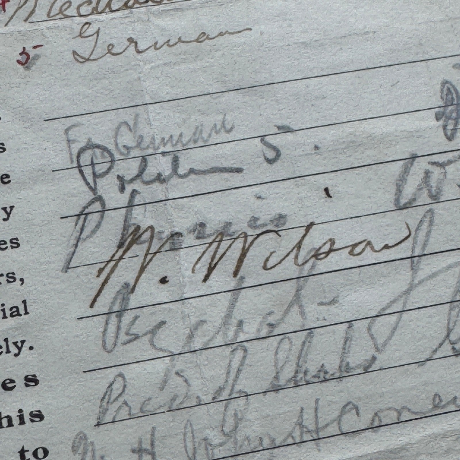 WOODROW WILSON  * JSA * Autograph PRINCETON Academic Schedule SIGNED 2x