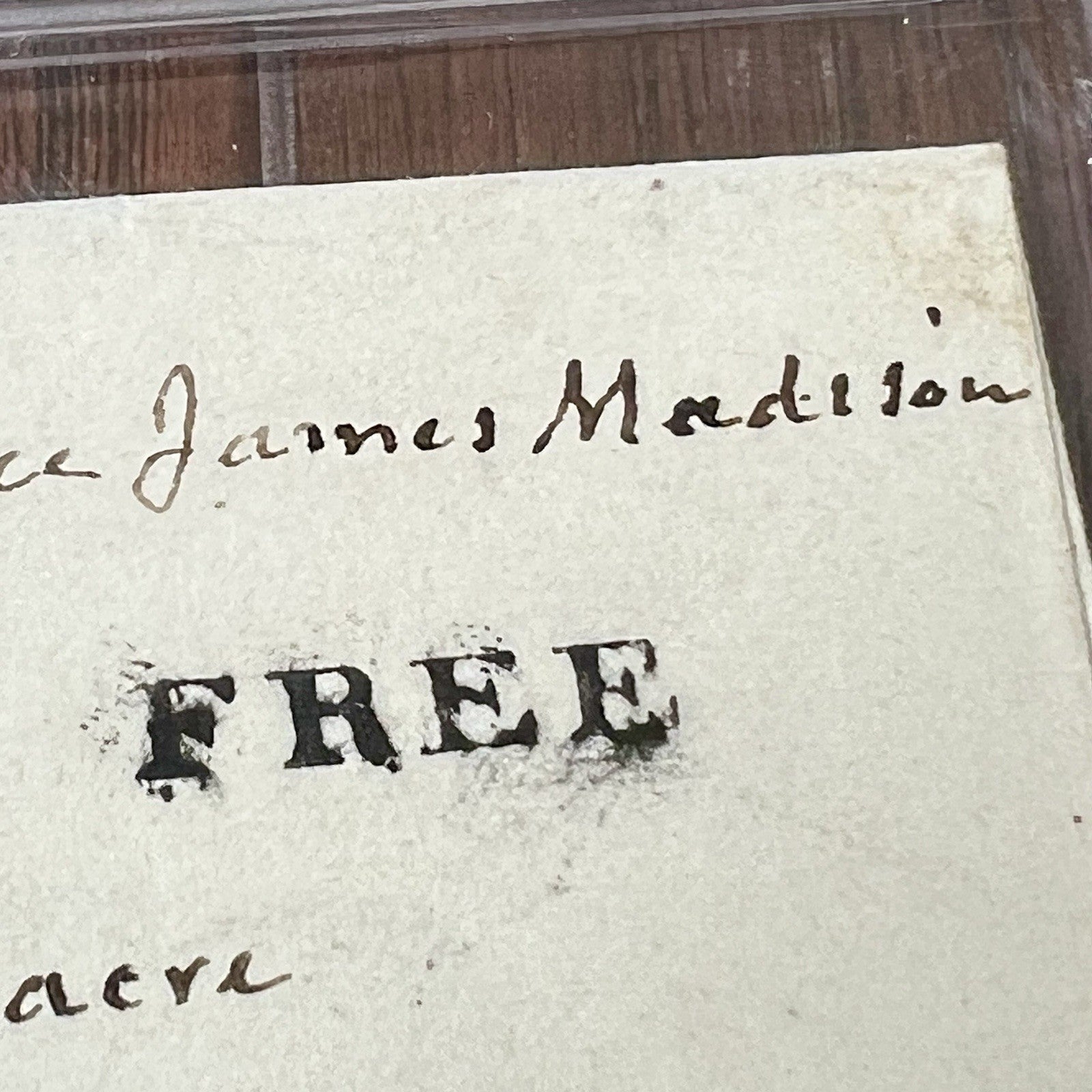 JAMES MADISON * PSA * Autograph FREE FRANK Signed 2x Signature President