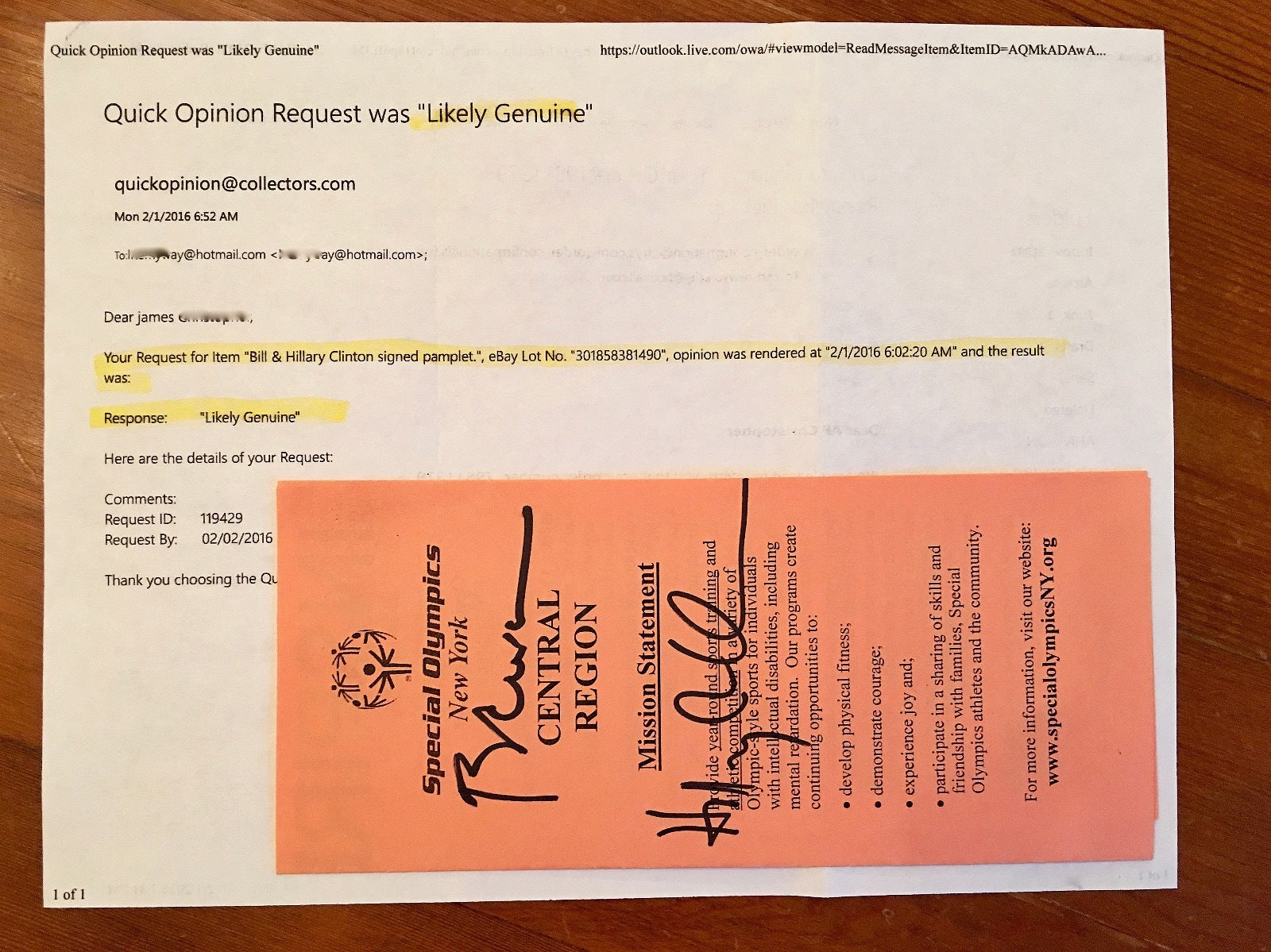 HILLARY CLINTON + BILL * PSA/DNA Authentic AUTOGRAPH Duo SIGNED *  President