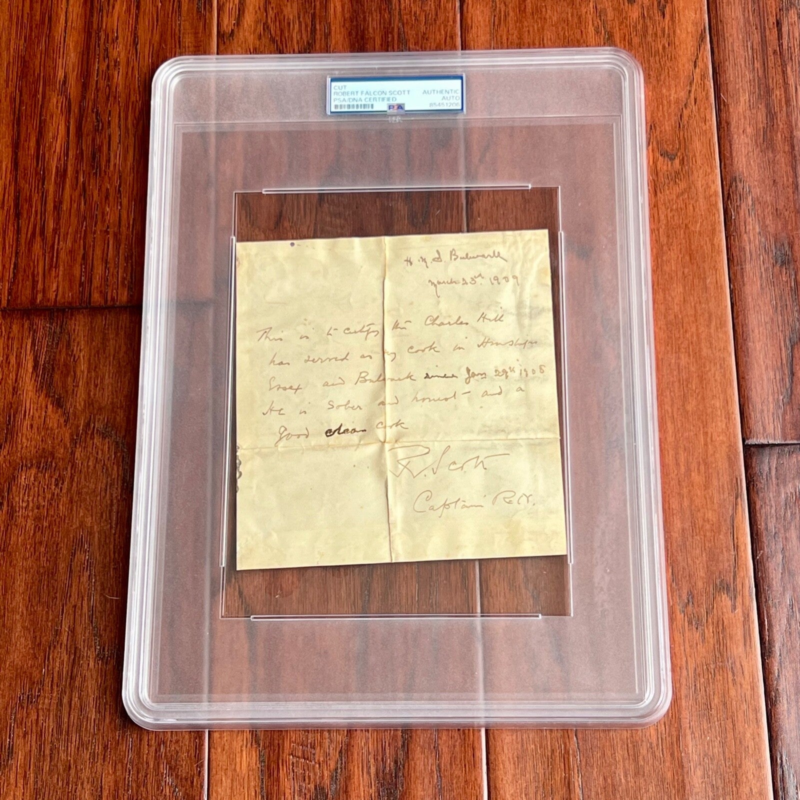 ROBERT FALCON SCOTT * PSA * Lost POLAR EXPLORER Autograph Signed * Vanished RIP