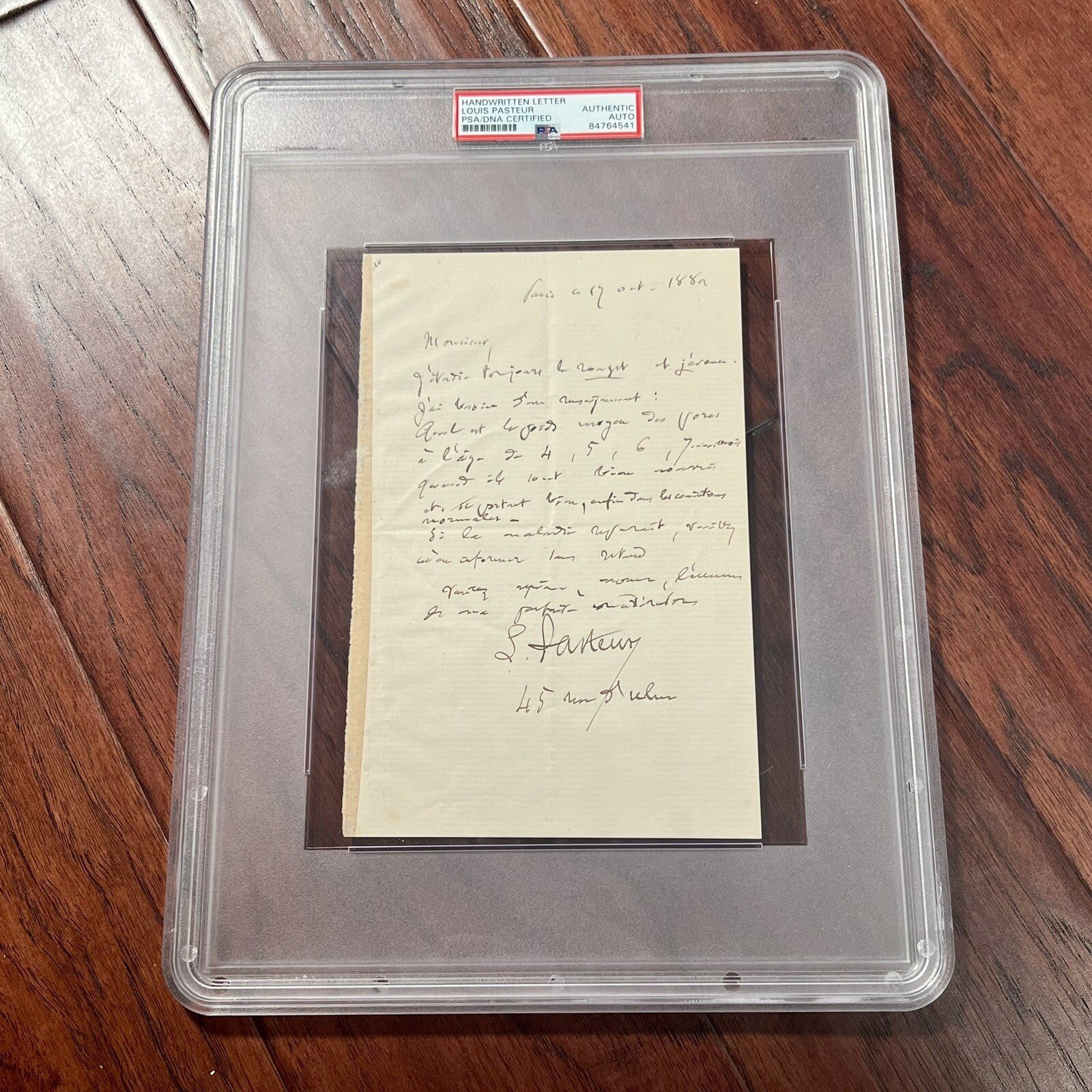 LOUIS PASTEUR * PSA/DNA * Autograph Letter Testing His Vaccine for Pigs Signed