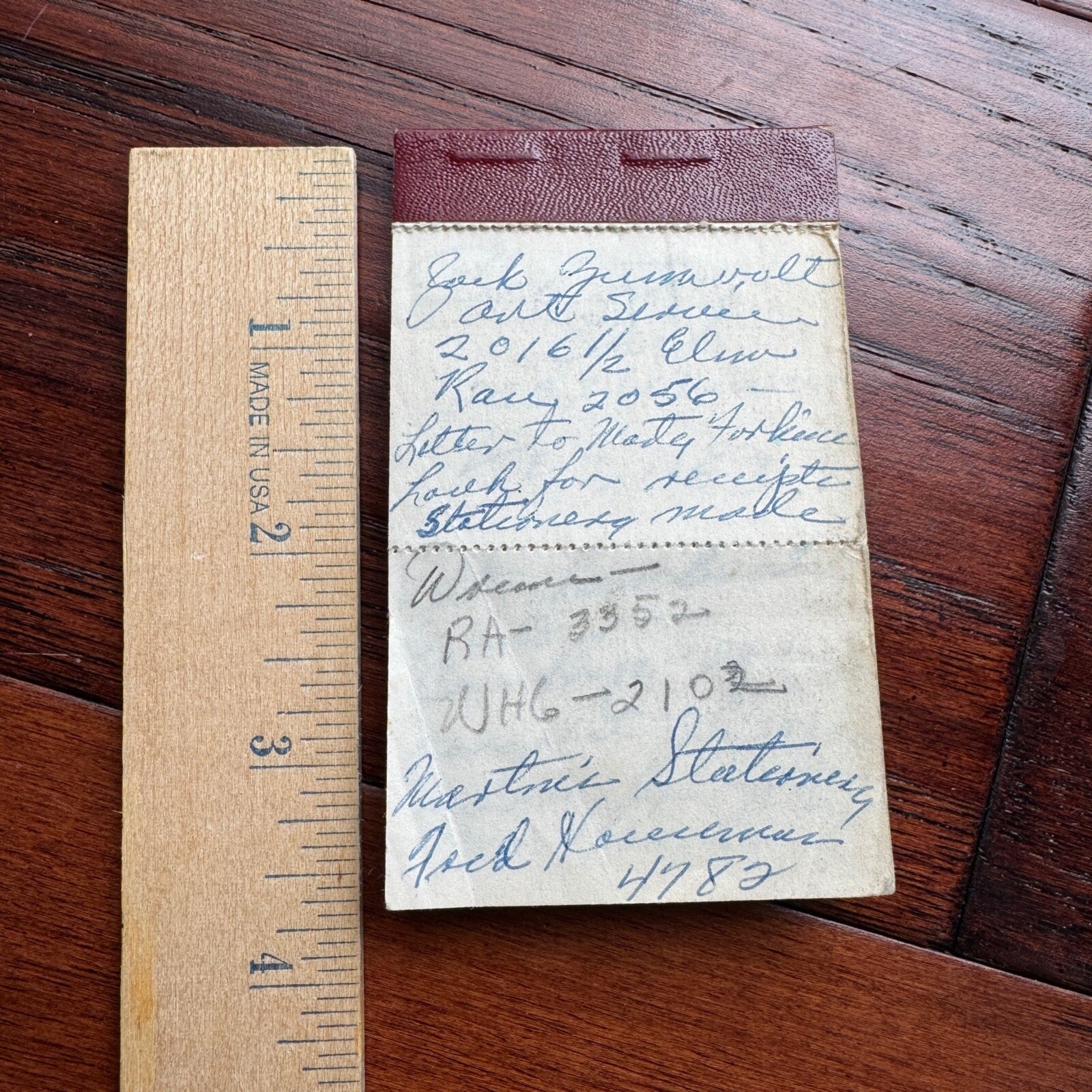 JACK RUBY * BAS * Oswald Shooter Mini HANDWRITTEN NOTEPAD * not Autograph Signed