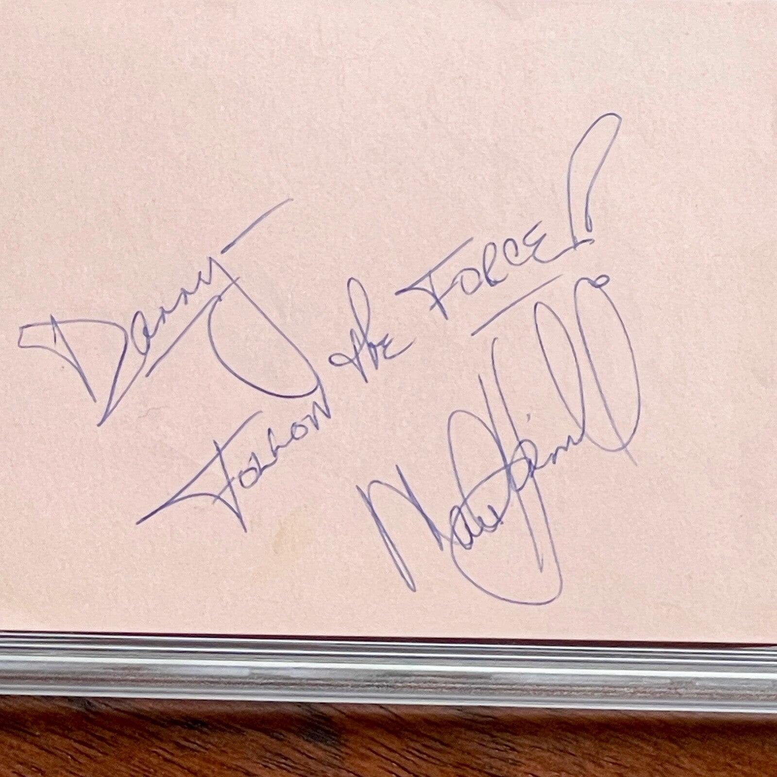 MARK HAMILL * PSA * "Follow The Force" AUTOGRAPH Note SIGNED * STAR WARS * Luke