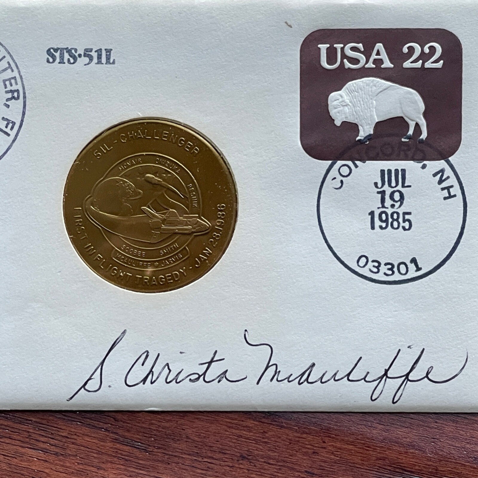 CHRISTA McAULIFFE * PSA Autograph LAUNCH DATE Signed Challenger Disaster STS 51L