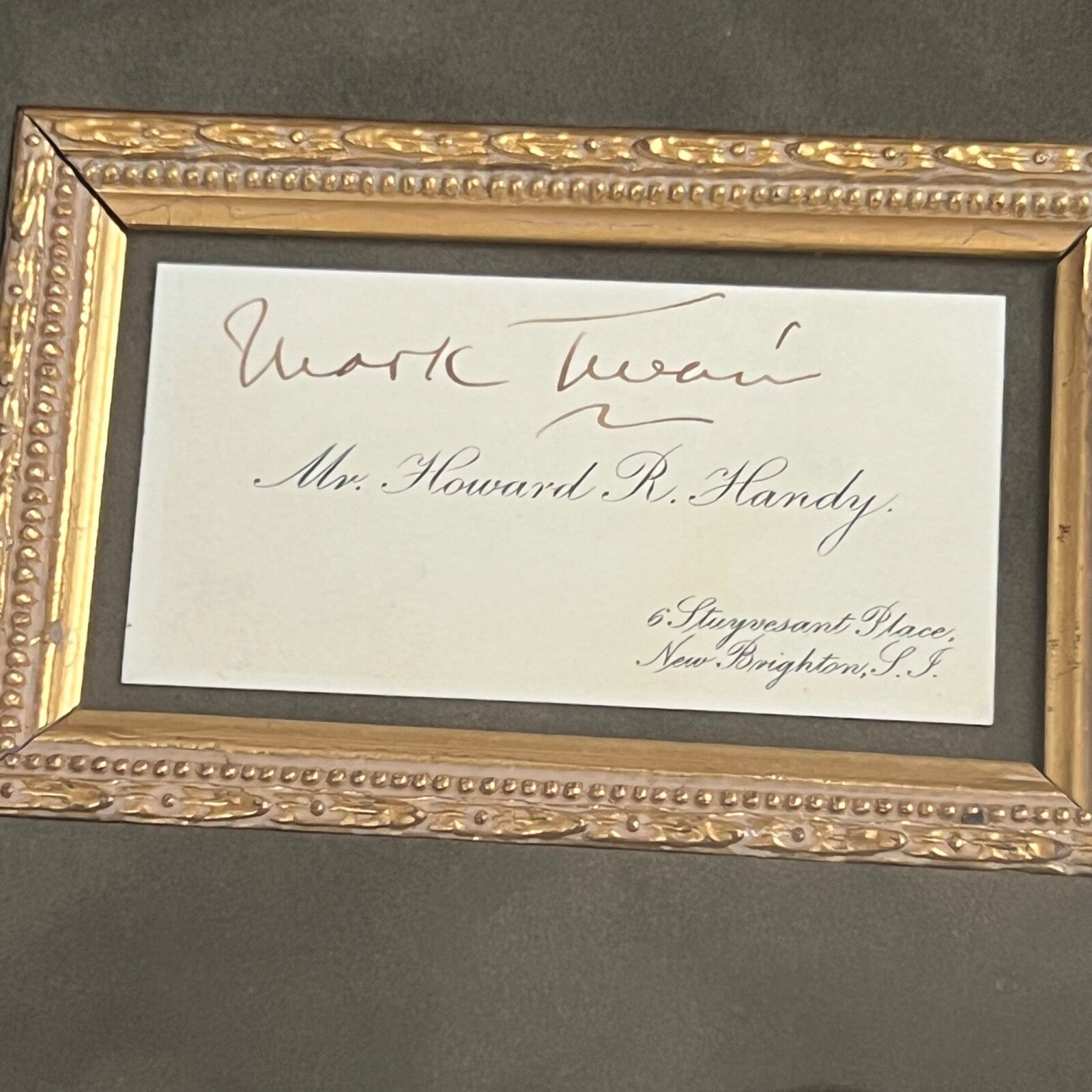 SAMUEL L. CLEMENS * PSA *  MARK TWAIN Autograph Vintage Framed Display SIGNED