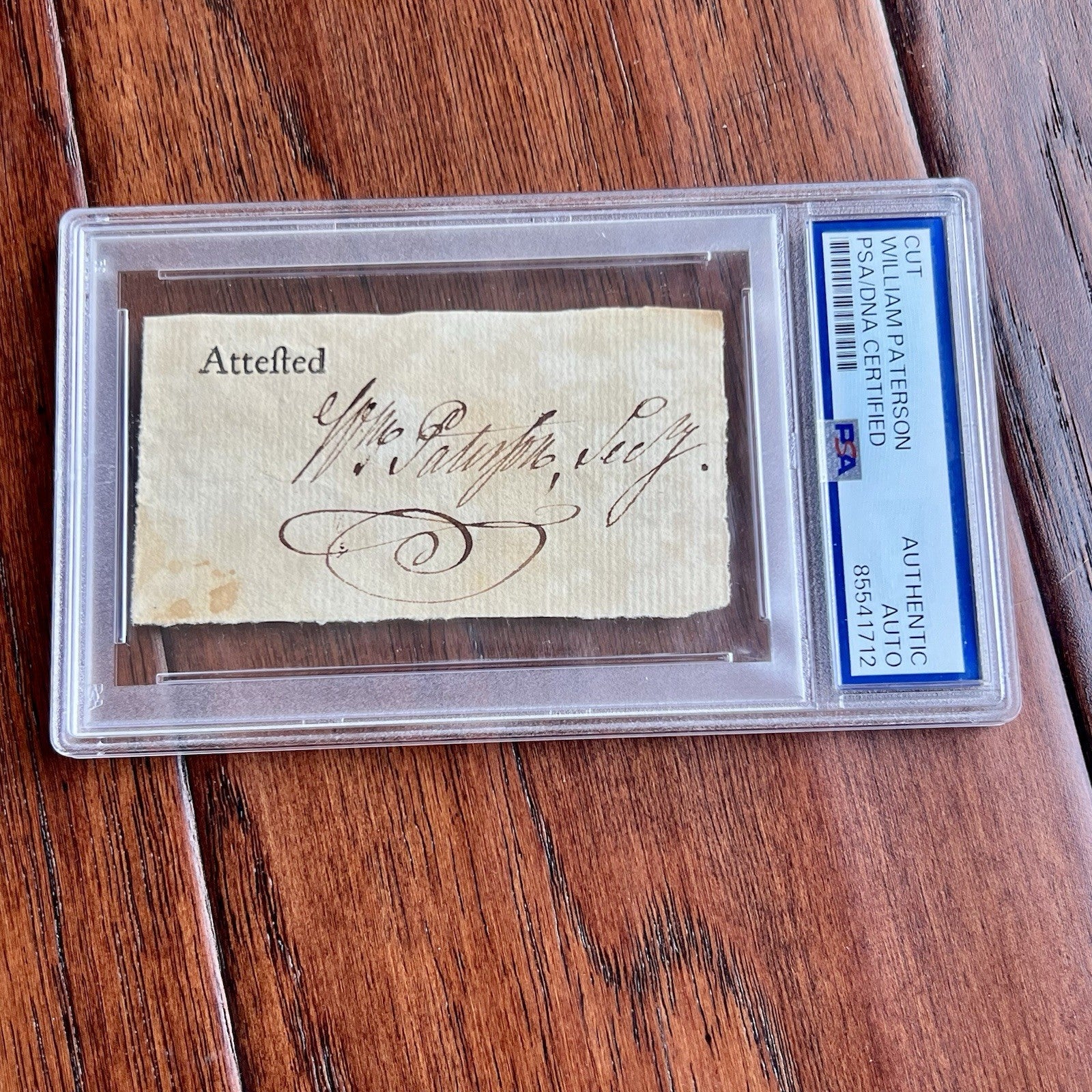 WILLIAM PATERSON * PSA * Autograph Cut Signature Signed * Constitution Signer