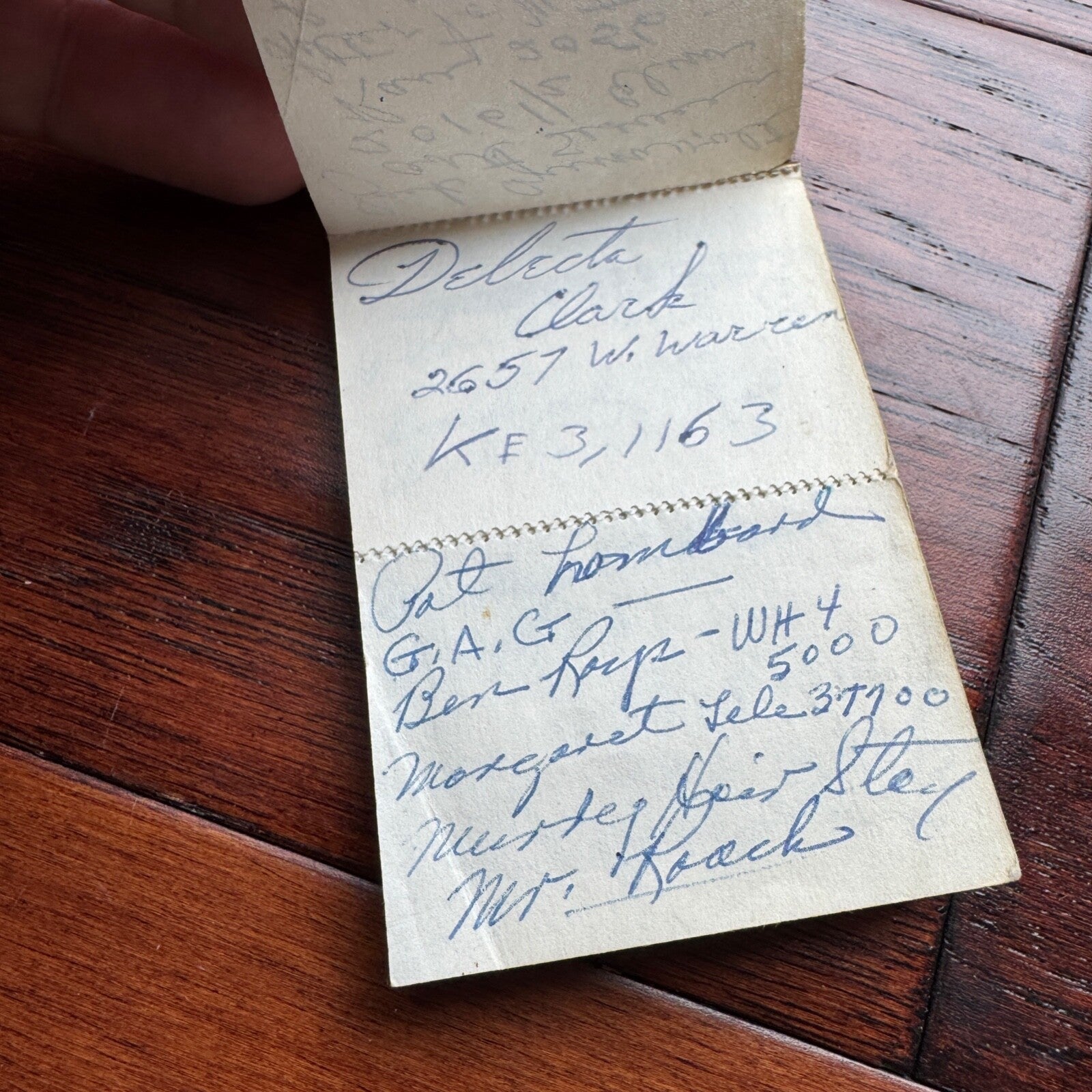 JACK RUBY * BAS * Oswald Shooter Mini HANDWRITTEN NOTEPAD * not Autograph Signed