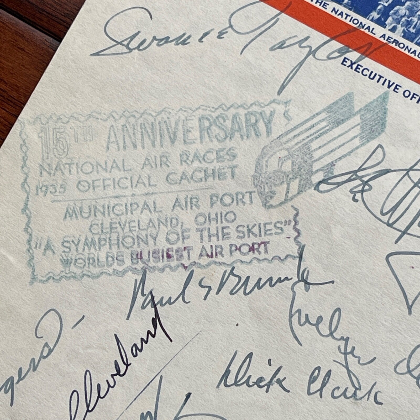 AMELIA EARHART * PSA/DNA * Autograph 1935 NATIONAL AIR RACES  Stationery SIGNED