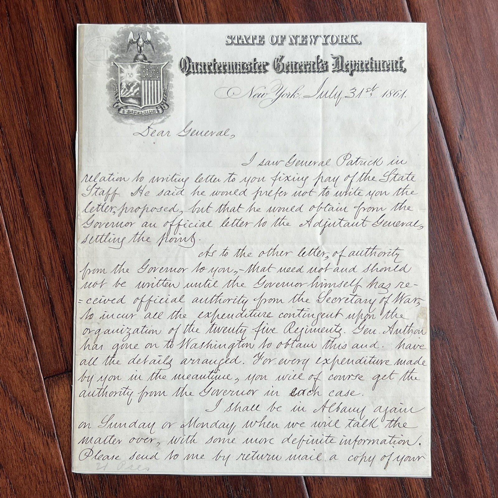 CHESTER ARTHUR * PSA/DNA * Autograph Civil War Report Raising 25k Troops Signed