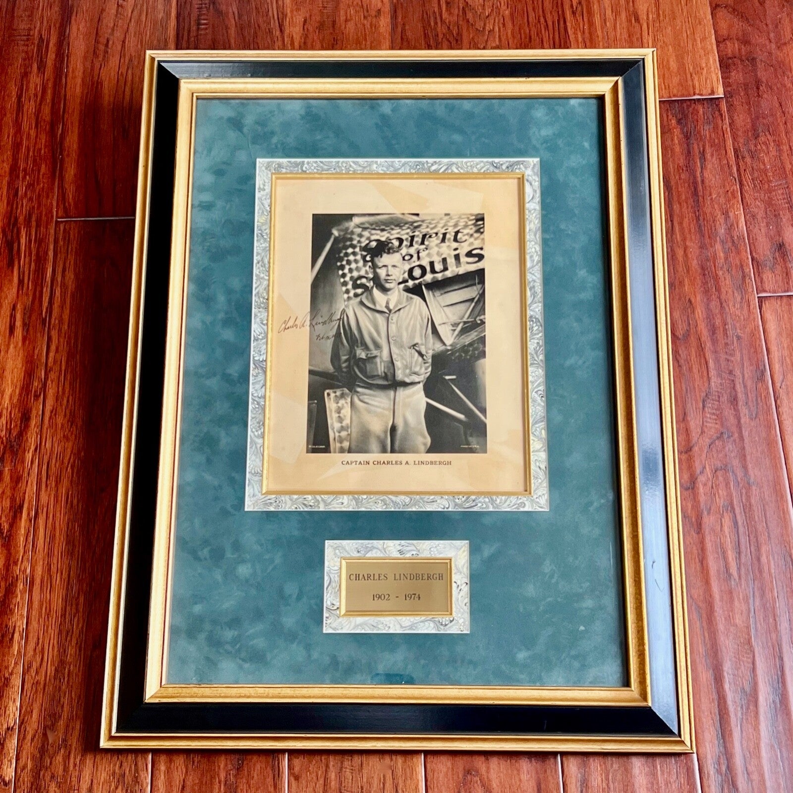 CHARLES LINDBERGH * JSA * Autograph SPIRIT OF ST. LOUIS Photo XL Portrait Signed