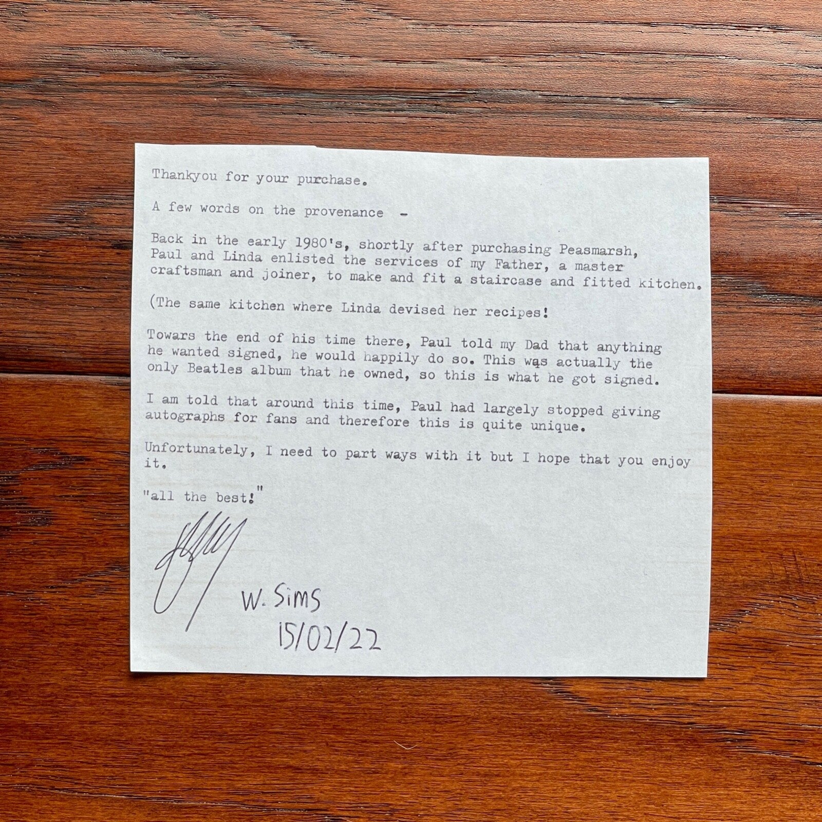 PAUL McCARTNEY * PSA *  Autograph BEATLES 1967-1970 LP Blue Vinyl Album SIGNED