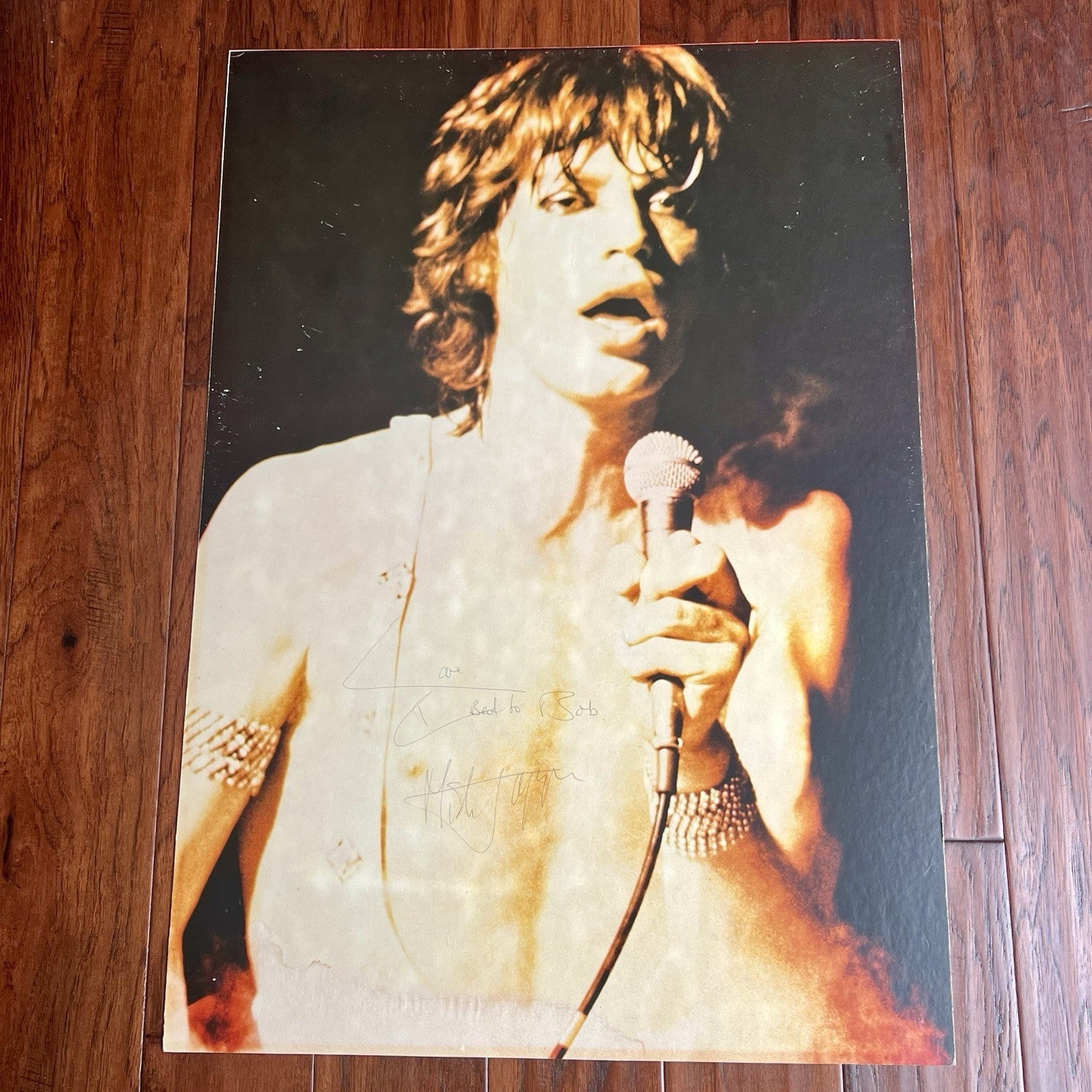 MICK JAGGER * PSA * Autograph XXL 1970s Concert Poster Signed * Rolling Stones