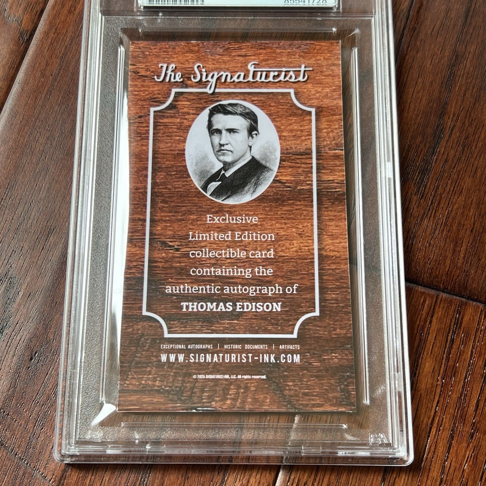 THOMAS EDISON * PSA/DNA * Autograph Cut Signature CUSTOM CARD Signed
