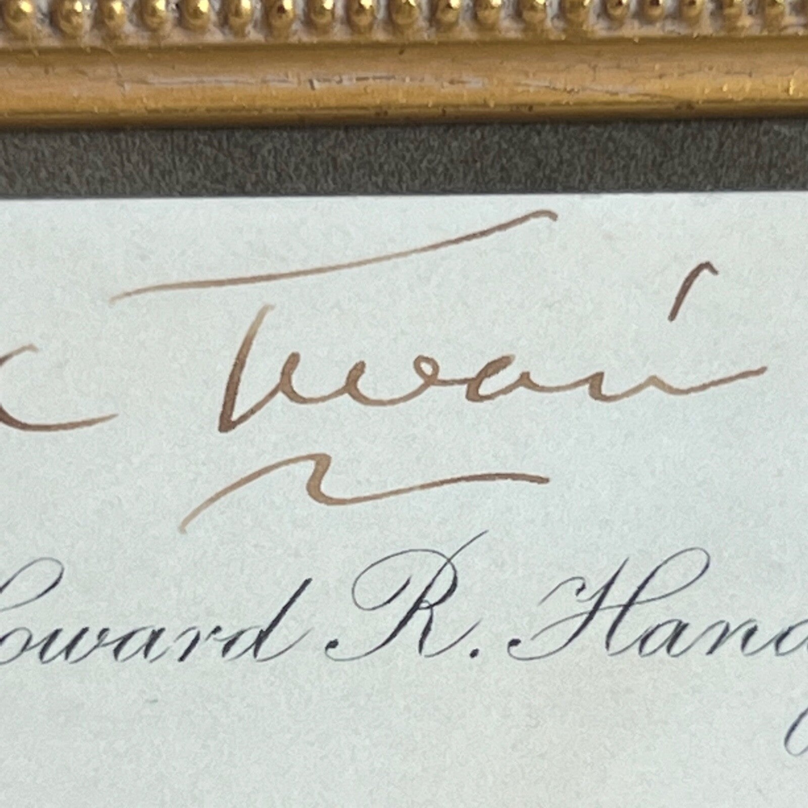 SAMUEL L. CLEMENS * PSA *  MARK TWAIN Autograph Vintage Framed Display SIGNED