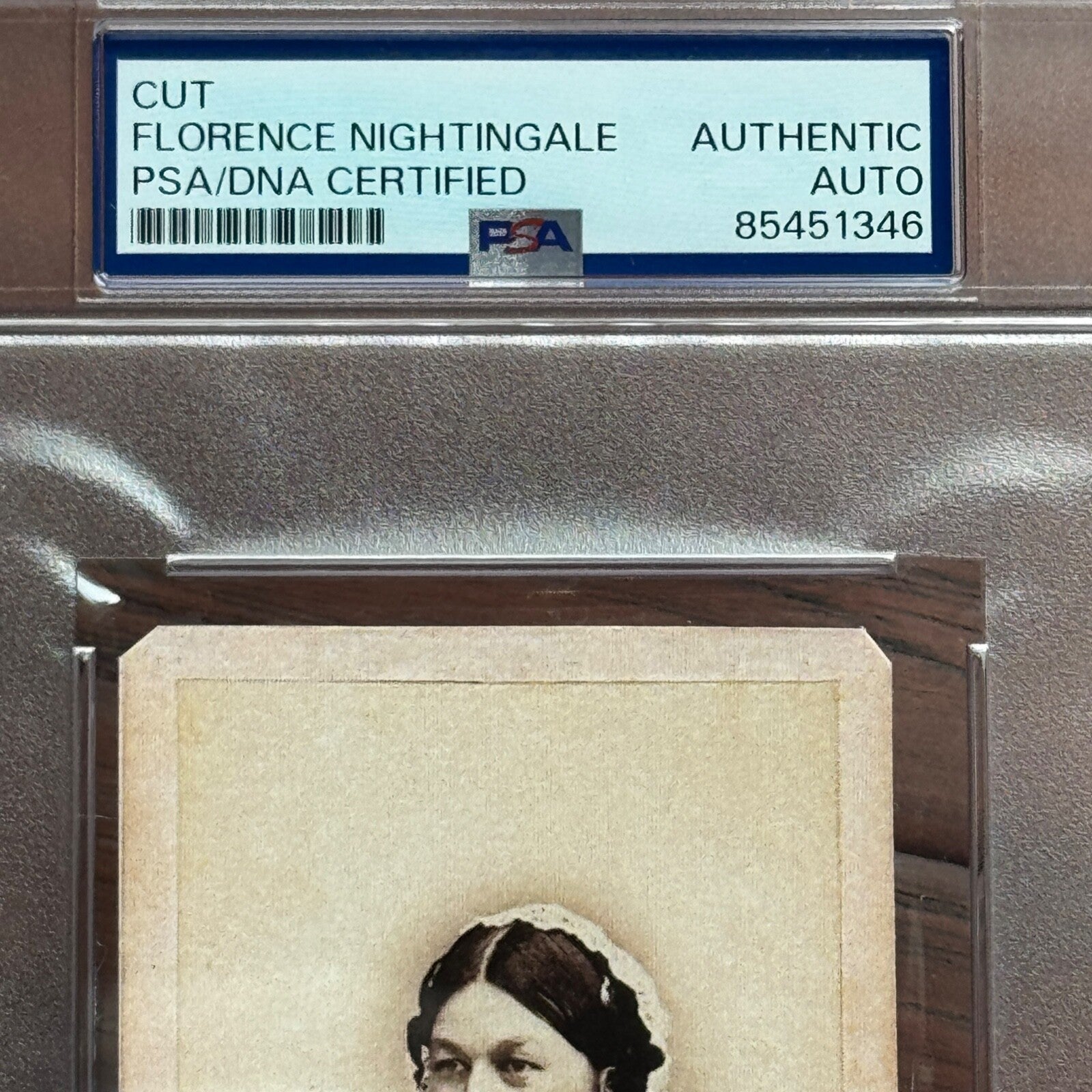 FLORENCE NIGHTINGALE * PSA *  Autograph CDV Cut Signature SIGNED * Nursing