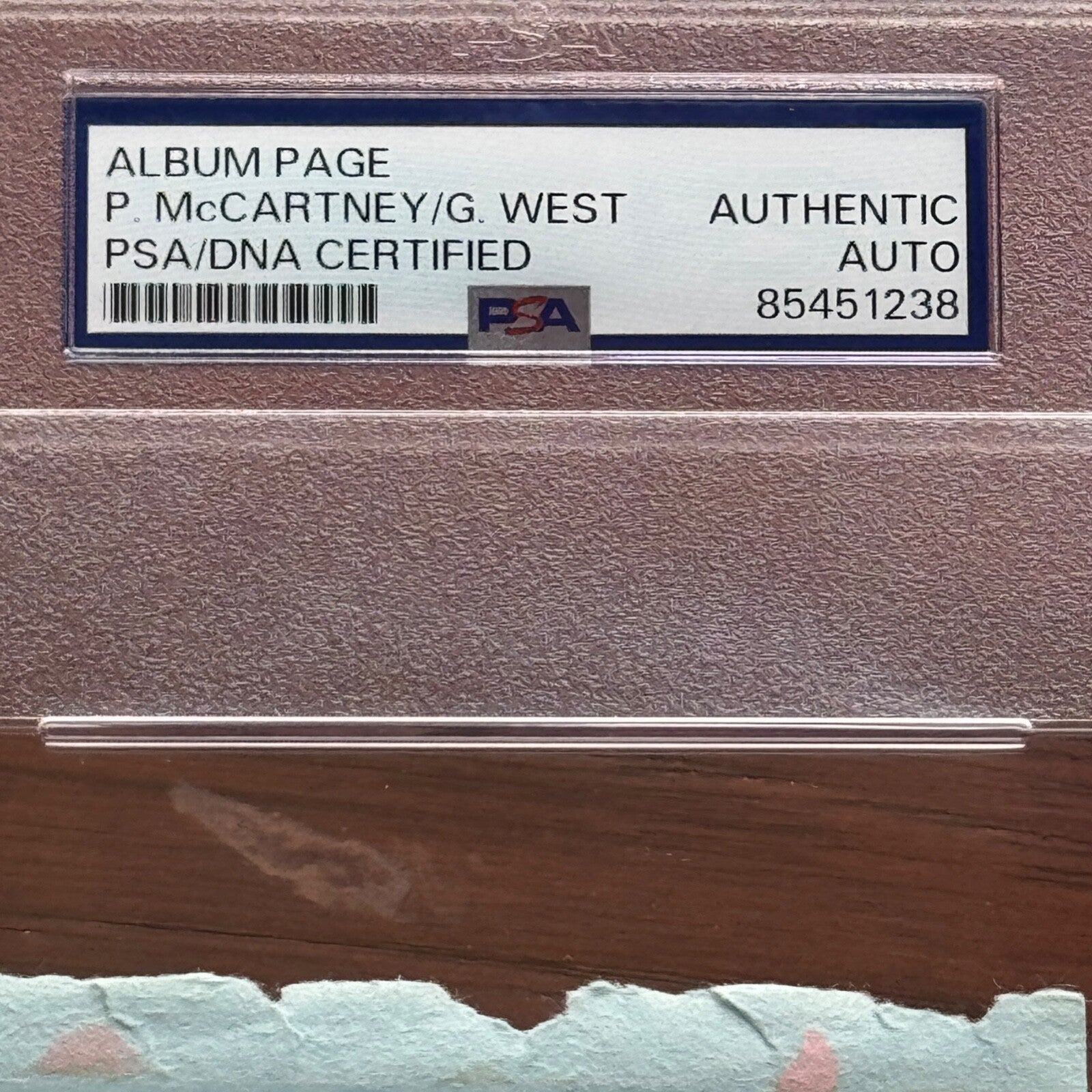 PAUL McCARTNEY * PSA/DNA * Undedicated Autograph Album Page Signed * BEATLES