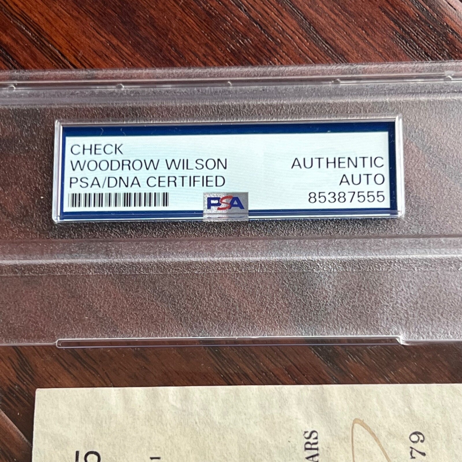 WOODROW WILSON * Autograph Symbolic WWI $1 CHECK Signed as POTUS * Dollar