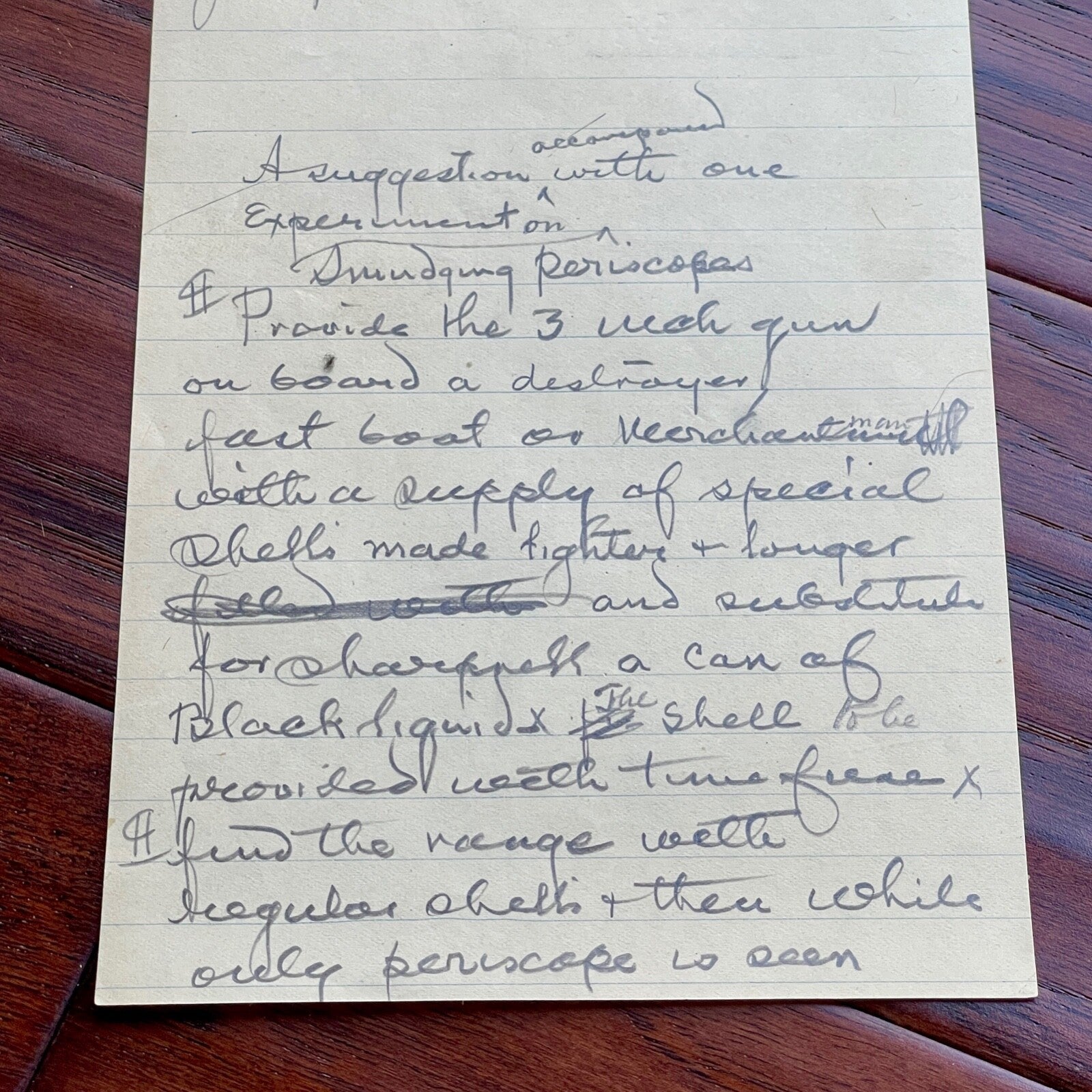 THOMAS EDISON * JSA * AUTOGRAPH Secret SUBMARINE EXPERIMENT Note SIGNED * WWI