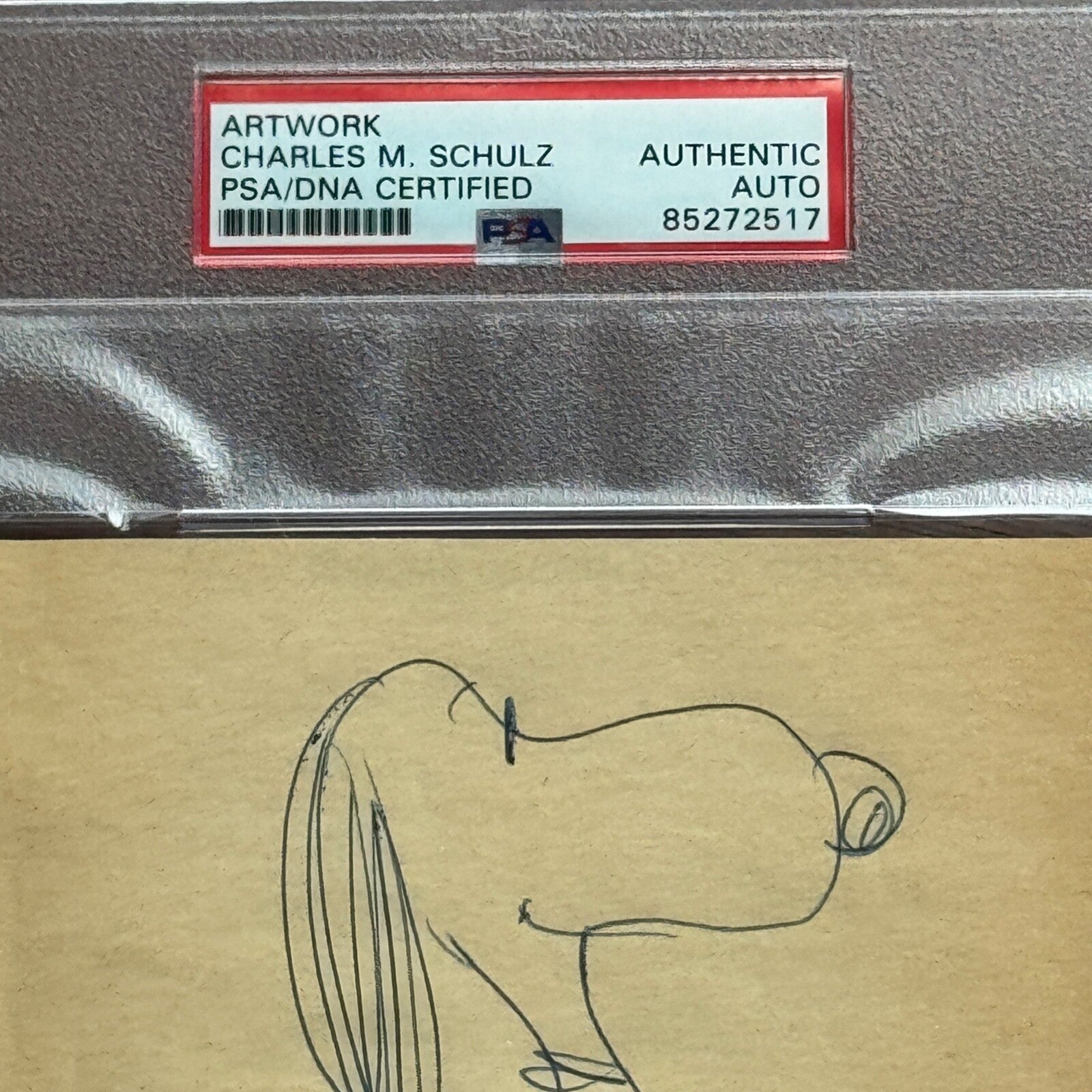 CHARLES M SCHULZ * PSA * Autograph SNOOPY Hand-Drawn Artwork Signed * PEANUTS