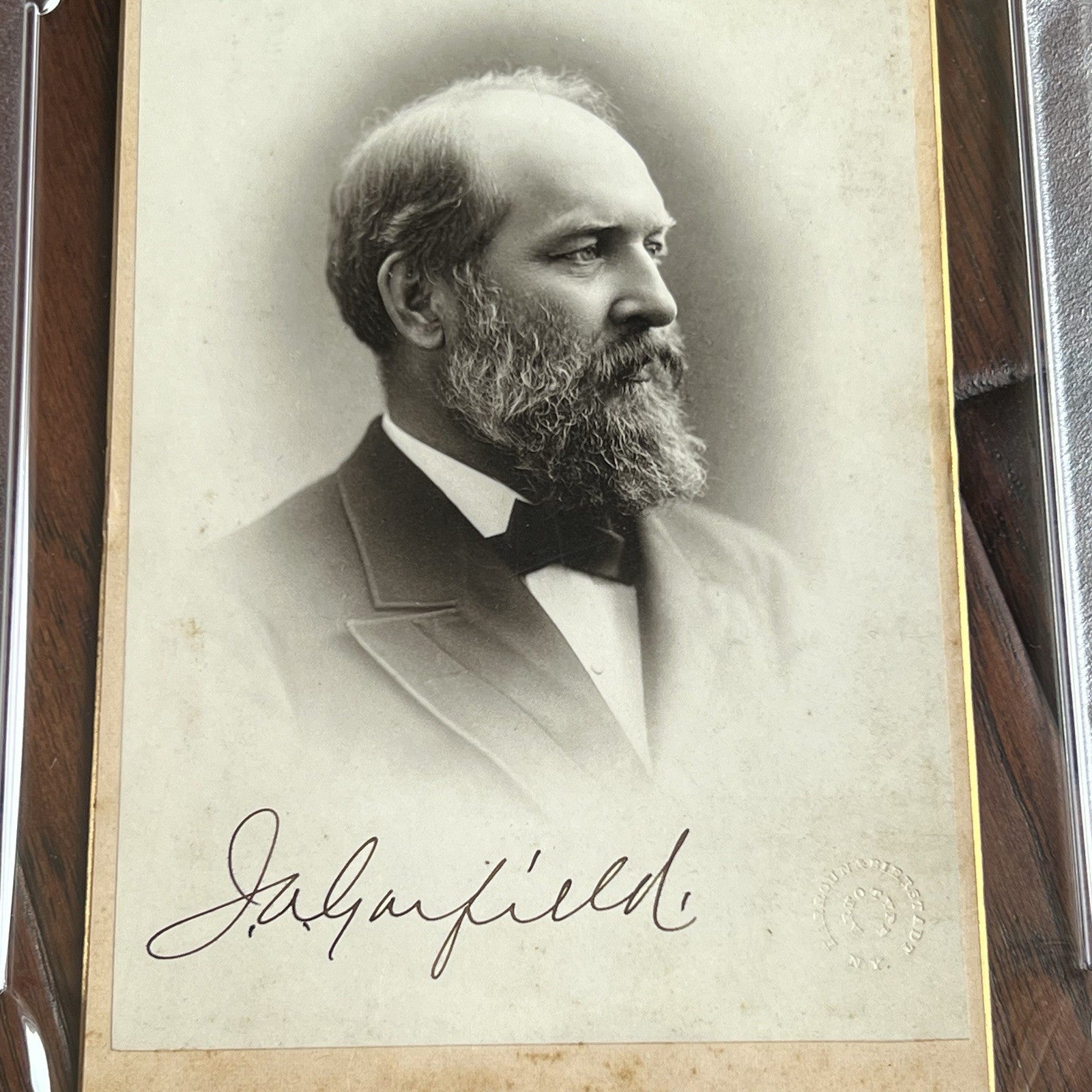 JAMES A. GARFIELD * PSA Gem 10 Graded * Signed Cabinet Card Photograph Autograph
